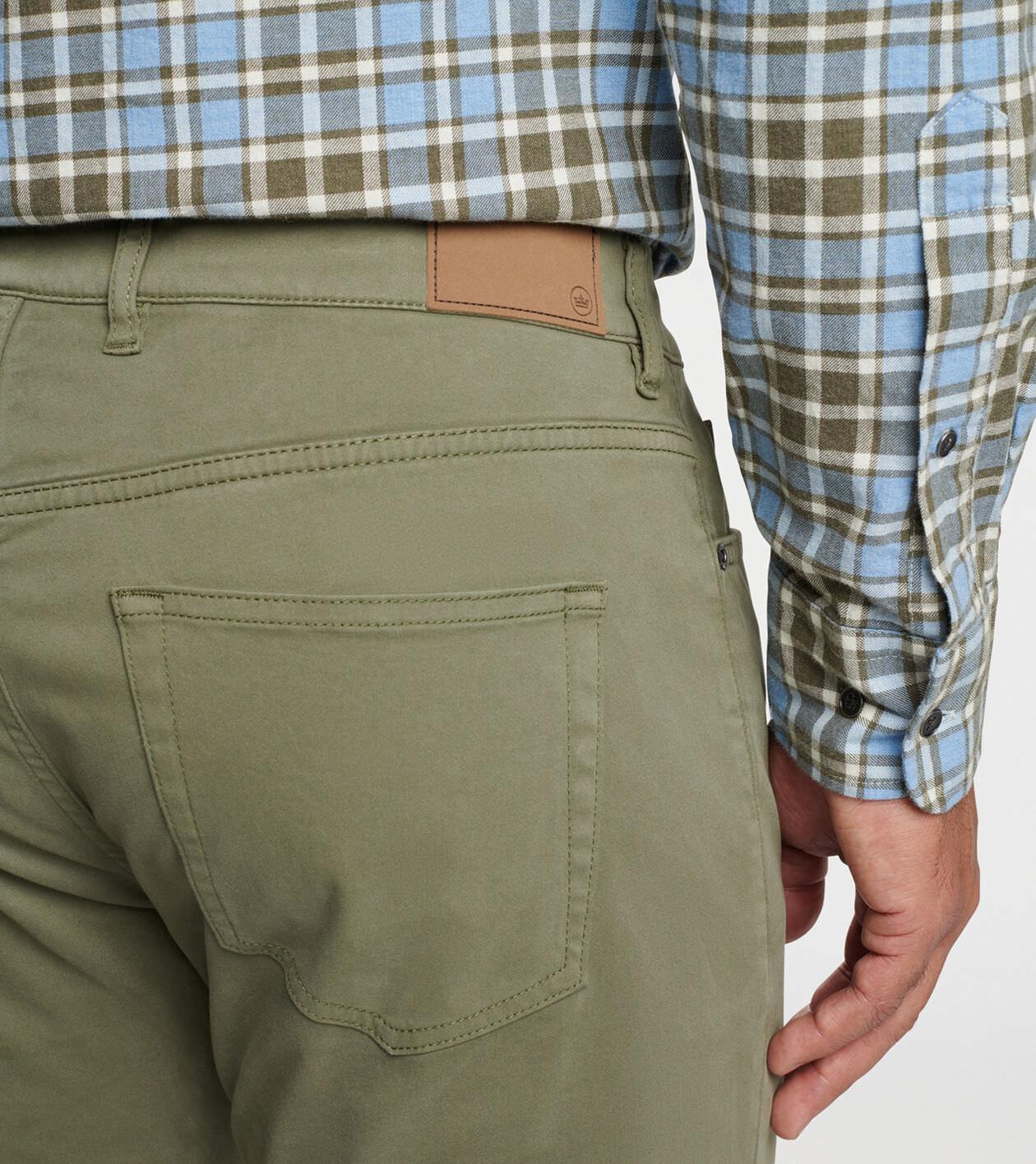 Peter Millar Mens Signature Sateen Five-Pocket Pant | Color: Grain | Size: 31 Product Image