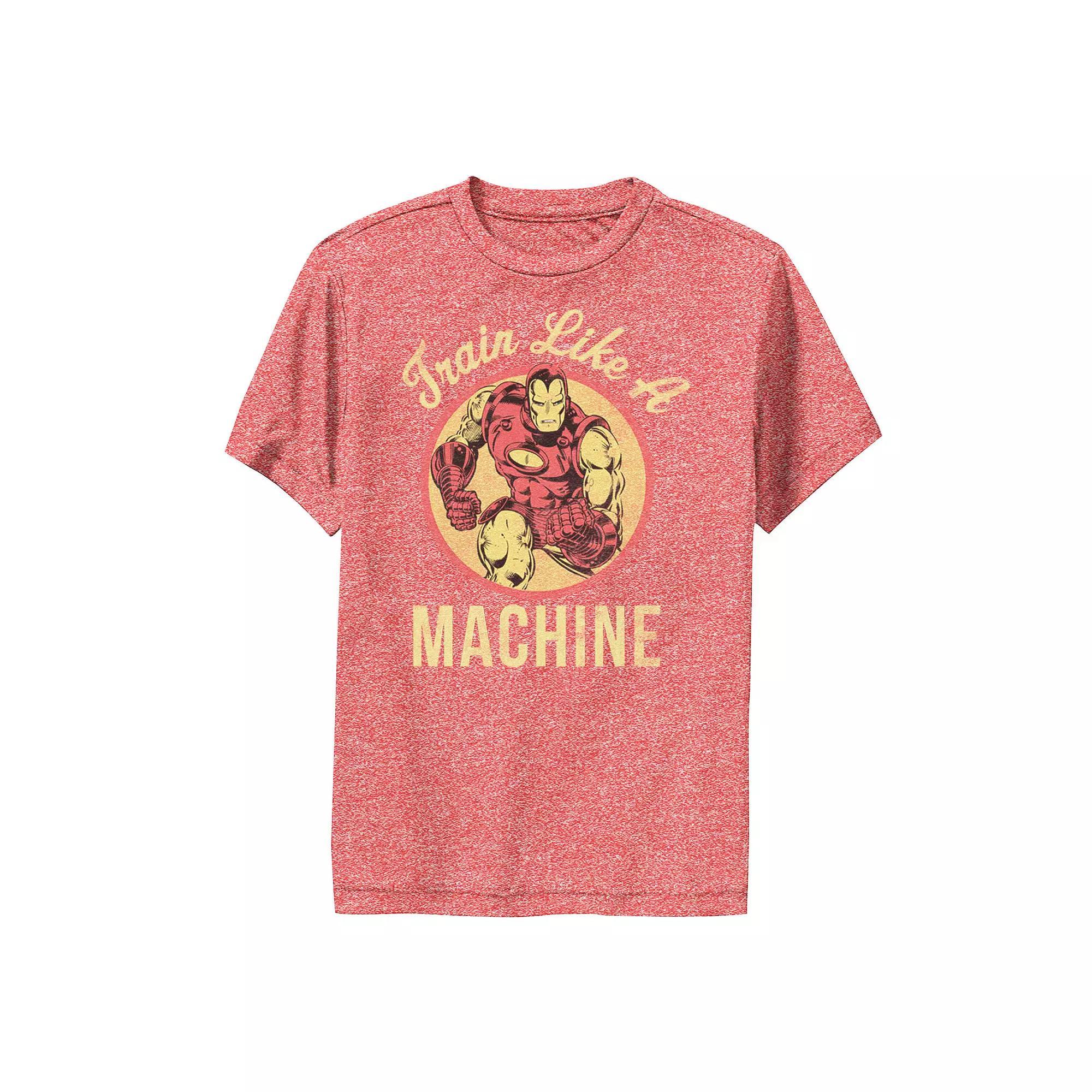 Boys 8-20 Marvel Iron Man Train Like a Machine Performance Tee, Boy's, Size: XL, Red Grey Product Image