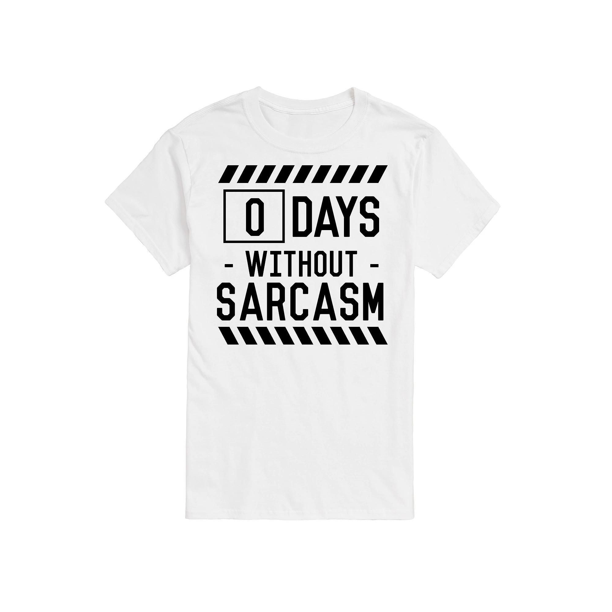 Men's 0 Days Without Sarcasm Tee, Size: XL, Red Product Image