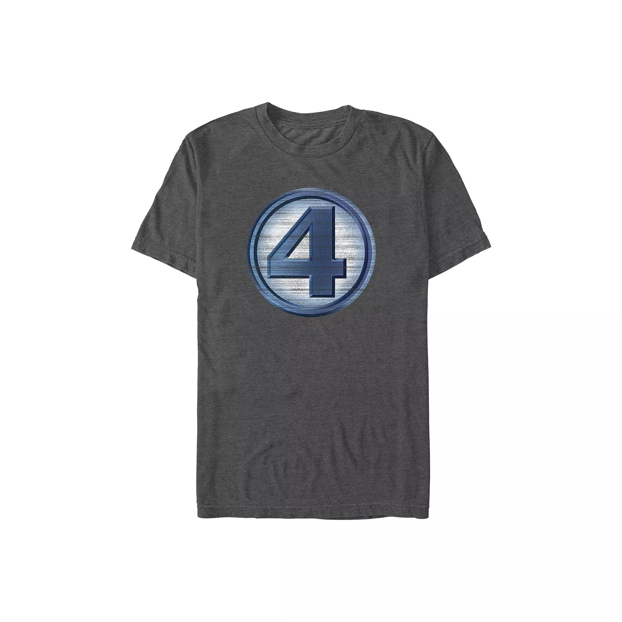 Big & Tall Marvel Fantastic Four Logo Graphic Tee, Men's, Size: 3XL Tall, Grey Heather Product Image