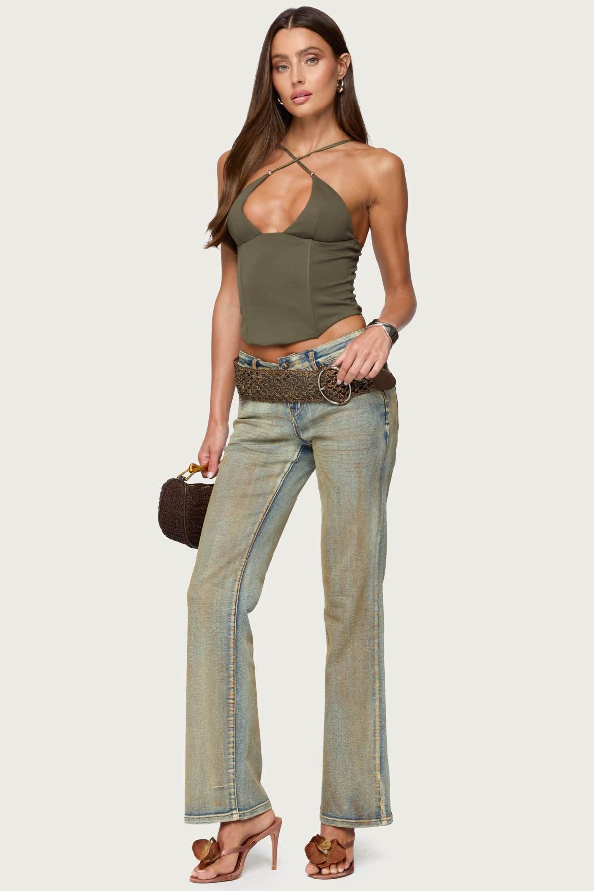 Lou Crossover Beaded Corset Product Image