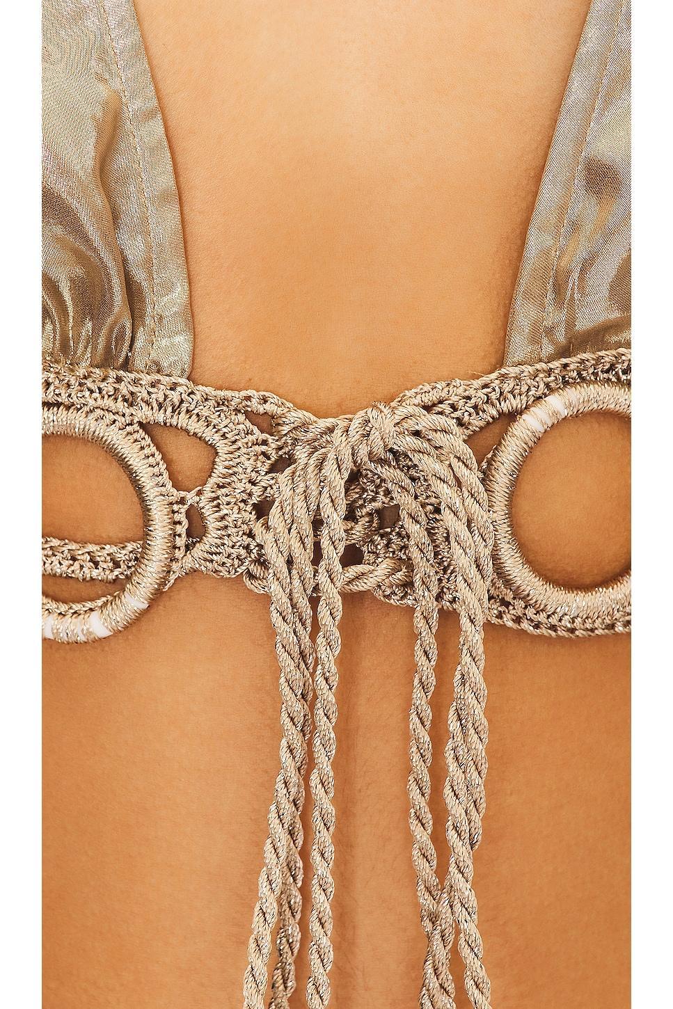 Low Cut V Neck Crop Top My Beachy Side Product Image