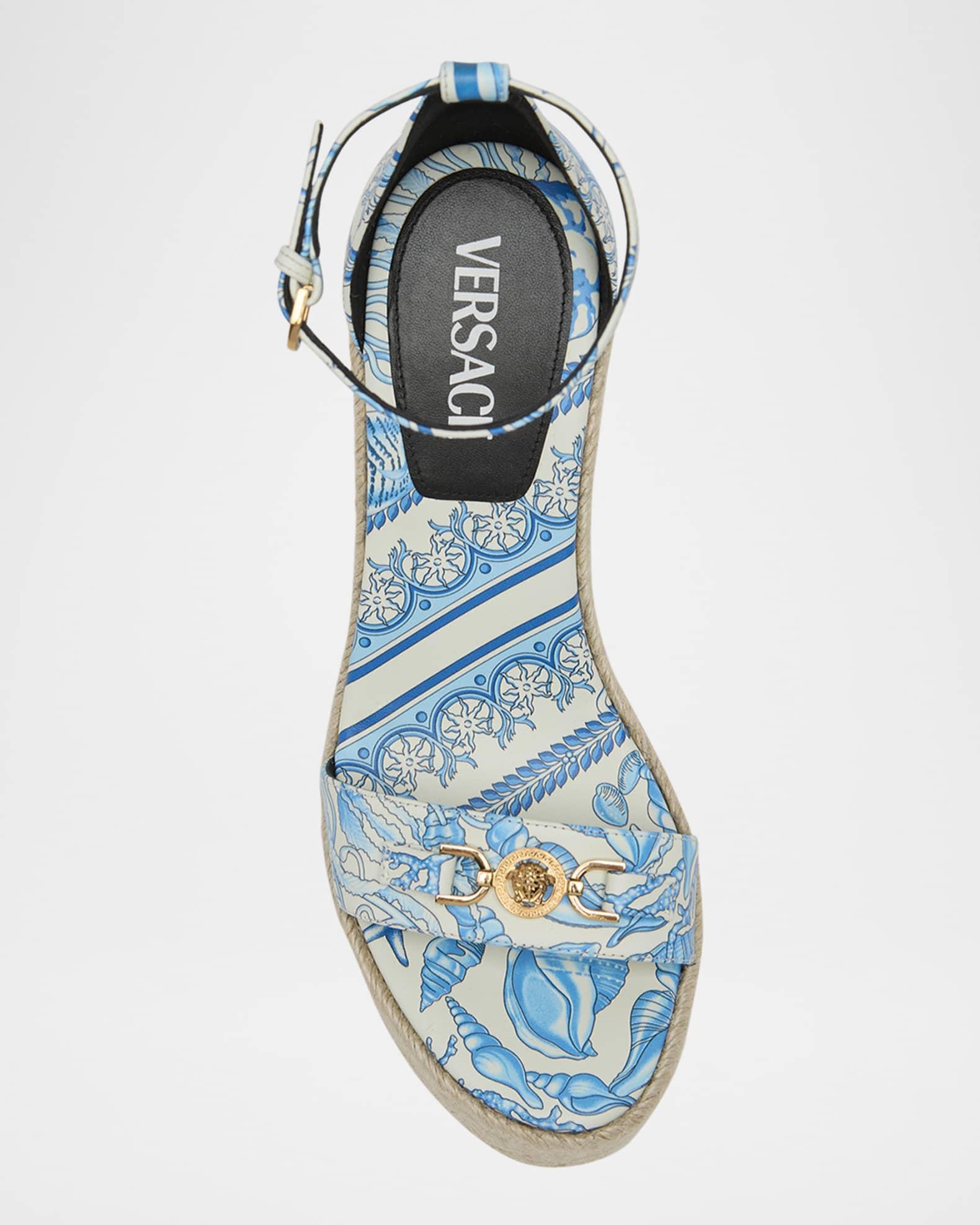 Medusa Calfskin Leather Espadrilles Product Image