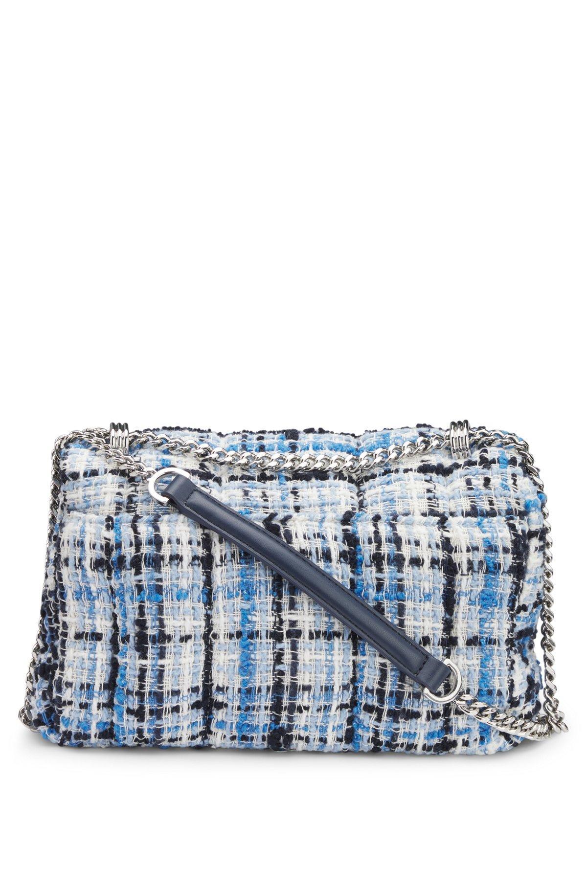 BOSS - Multicolored-tweed shoulder bag with Double B monogram - Patterned Product Image