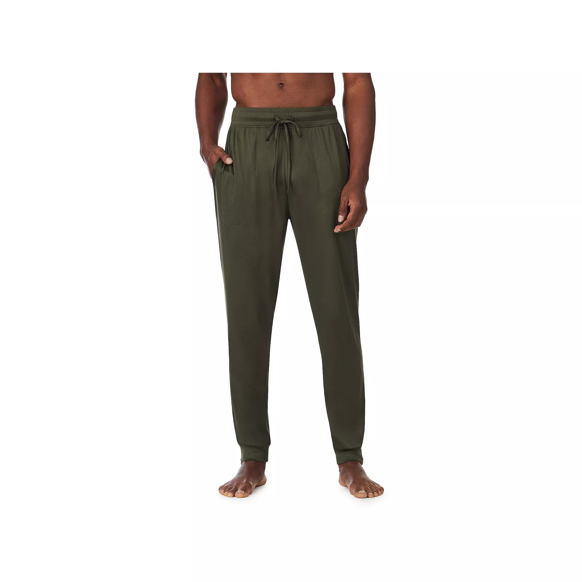Men's Cuddl Duds® Far-Infrared Enhance Banded Bottom Pajama Pants, Size: Medium, Green Product Image