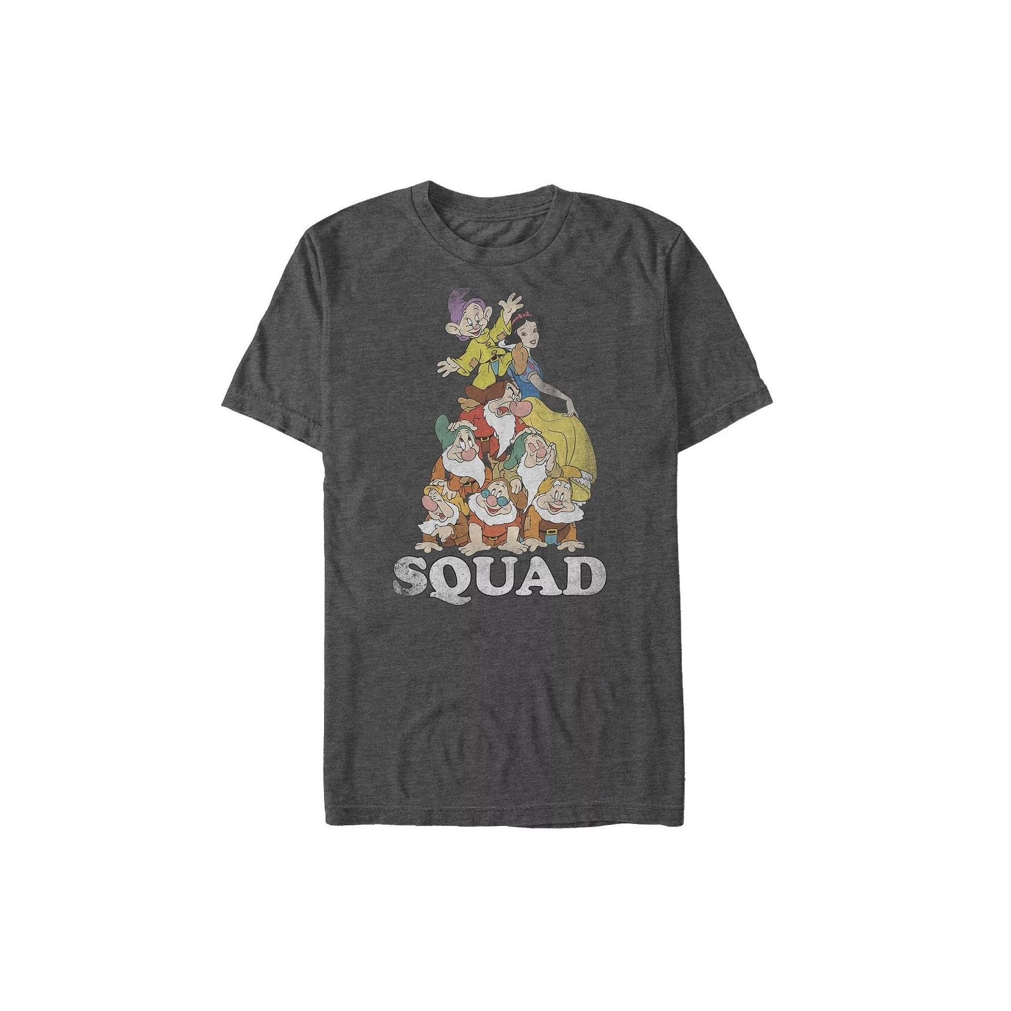 Men's Disney's Snow White Dwarf Squad Tee, Size: Large, Grey Heather Product Image