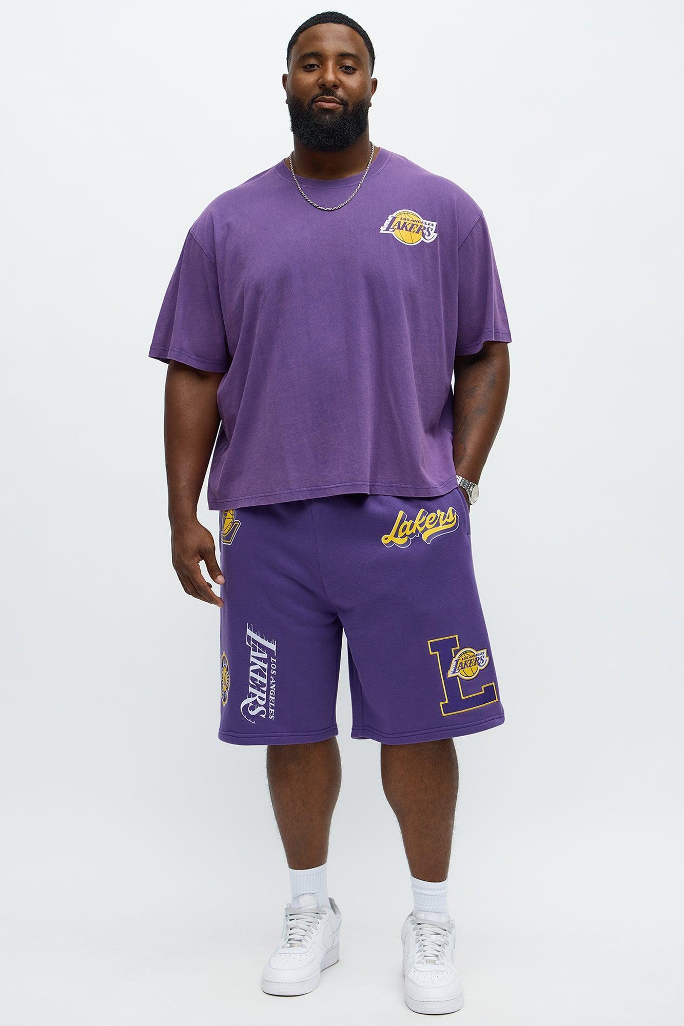 Lakers Freethrow Oversized Short Sleeve Tee - Purple Product Image