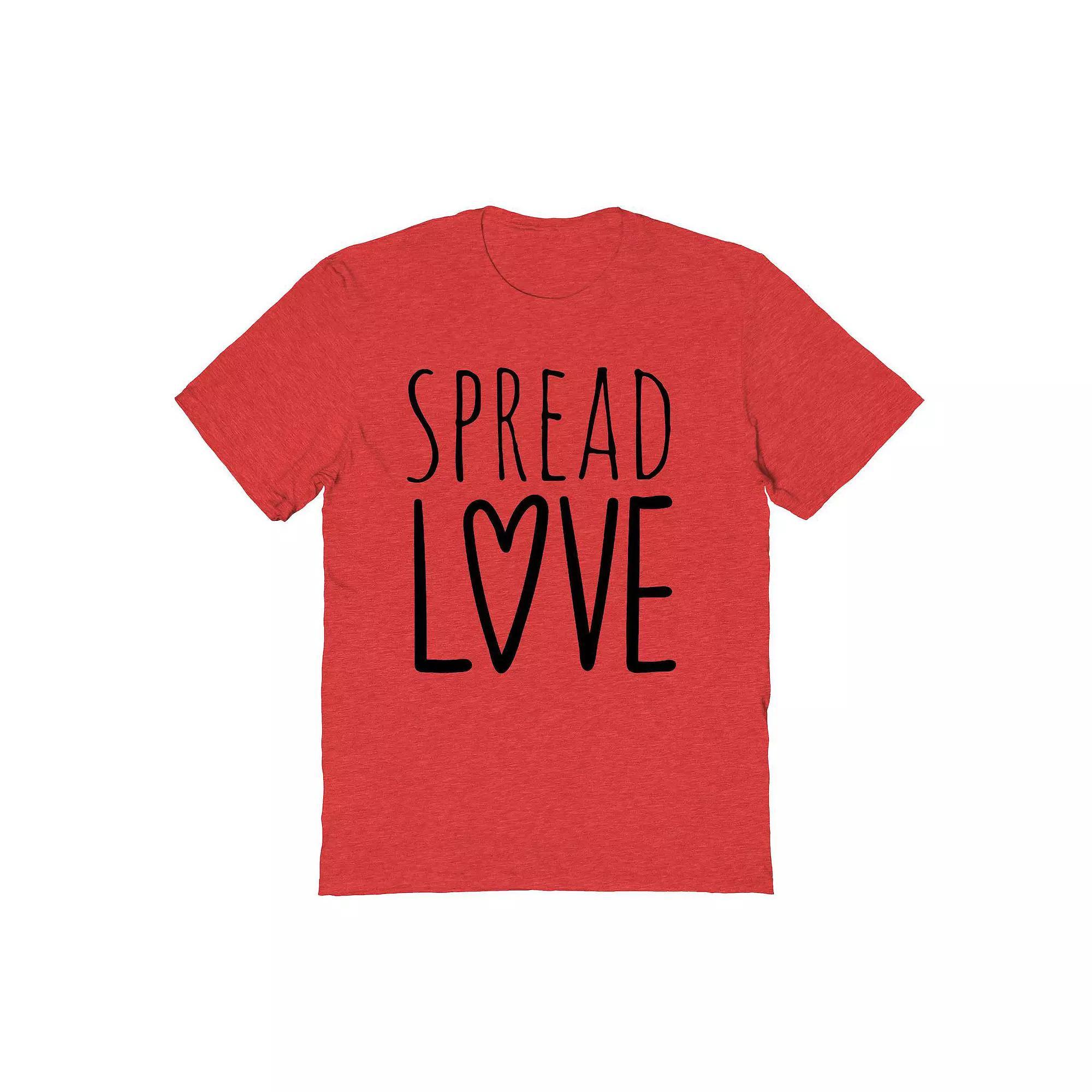 Men's Grayson Threads The Label Spread Love Heart Valentine's Day Graphic Tee, Size: Medium, Grey Red Product Image