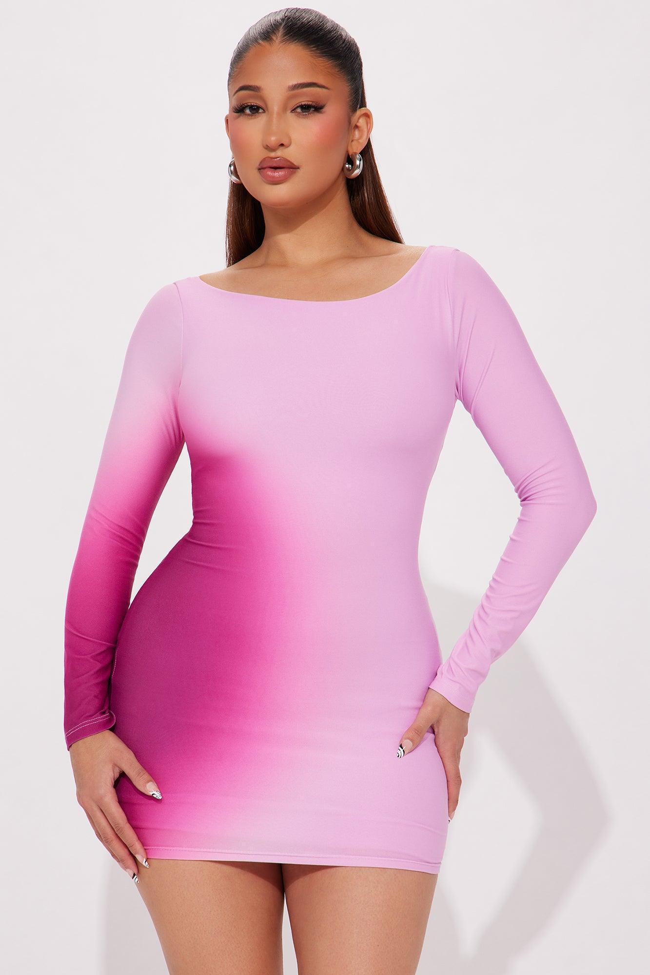 Ambrose Ombre Mini Dress - Pink Product Image