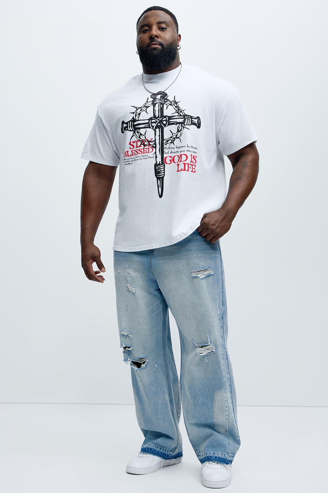 God Is Life Short Sleeve Tee - White Product Image