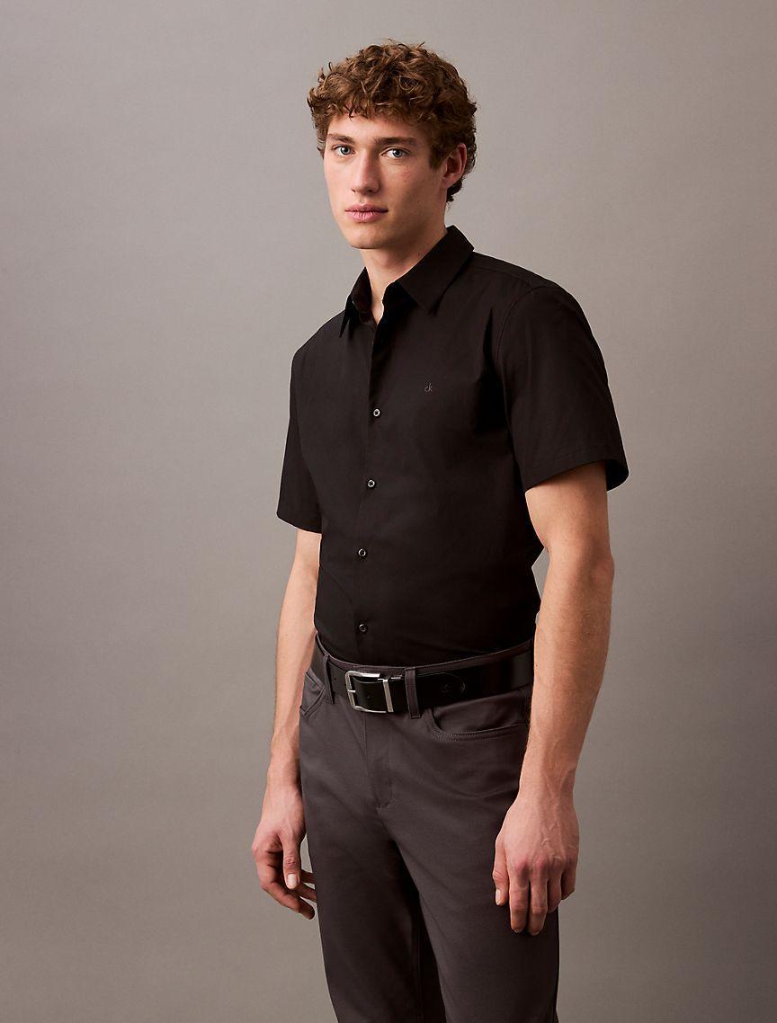 Cotton Stretch Slim Button-Down Shirt Product Image