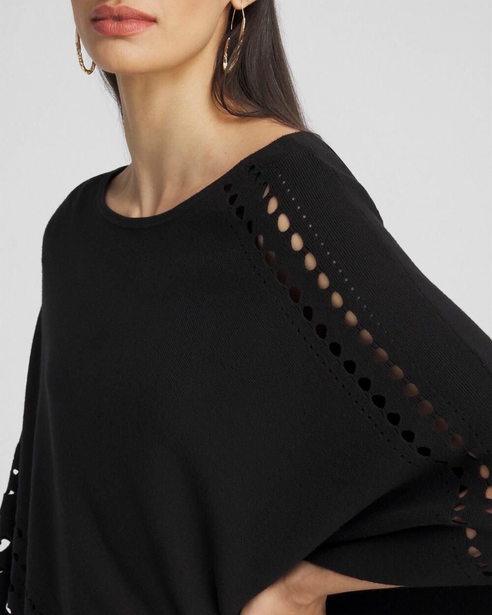 Asymmetrical Cutwork Poncho Product Image