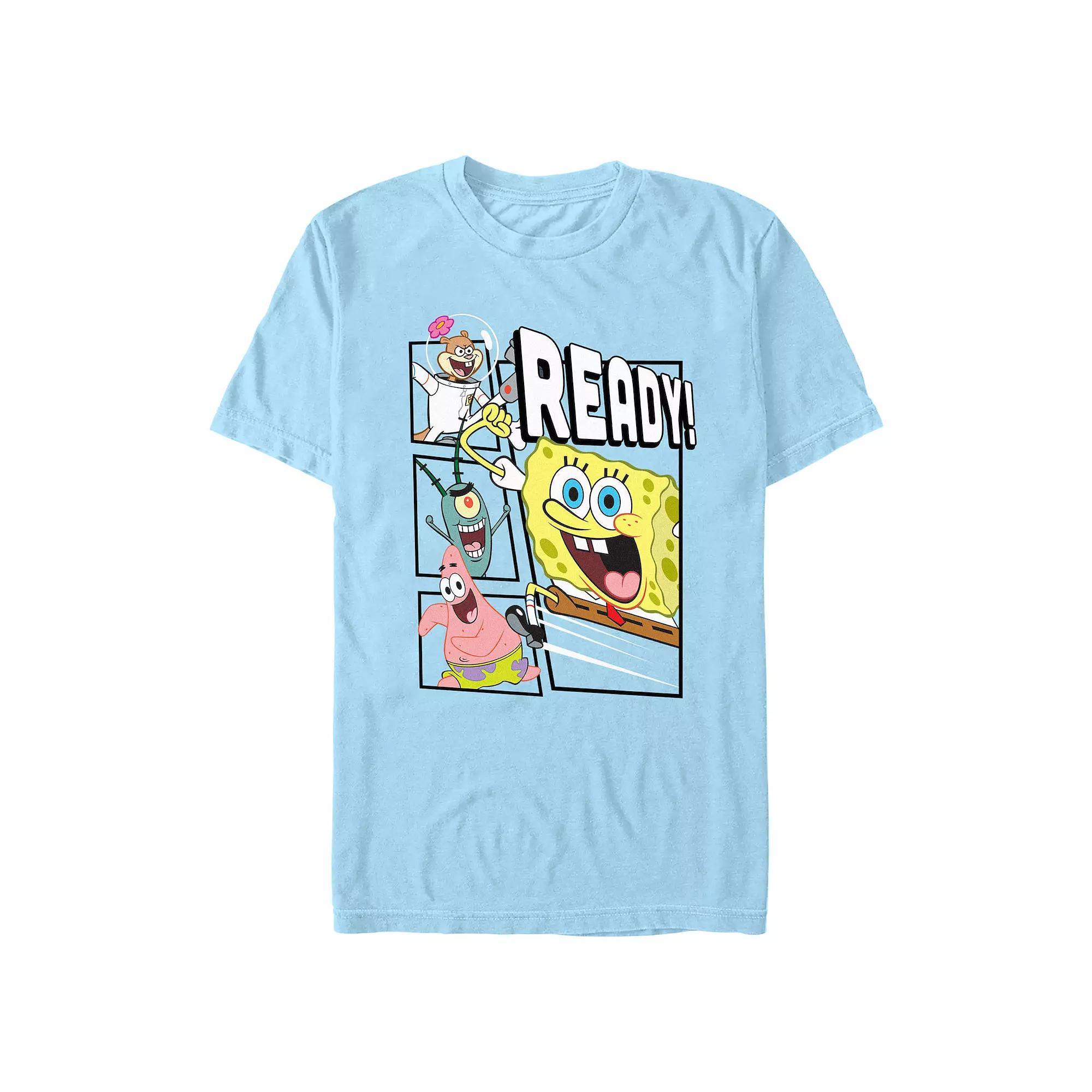 Men's SpongeBob SquarePants Team Ready Graphic Tee, Size: Large, Light Blue Product Image