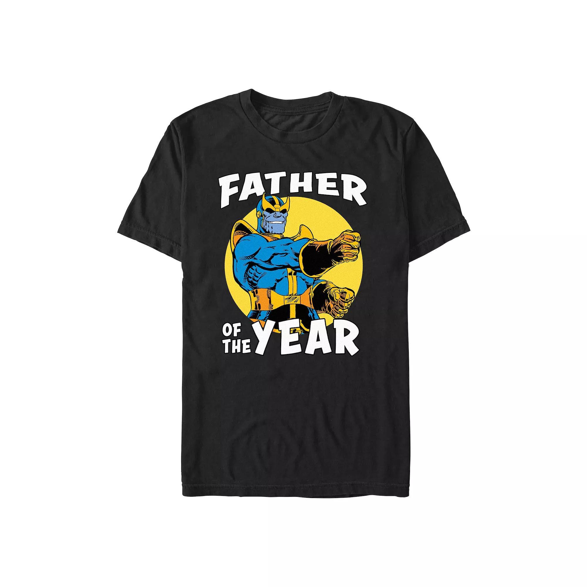 Men's Marvel Thanos Father Of The Year Graphic Tee, Size: Medium, Black Product Image