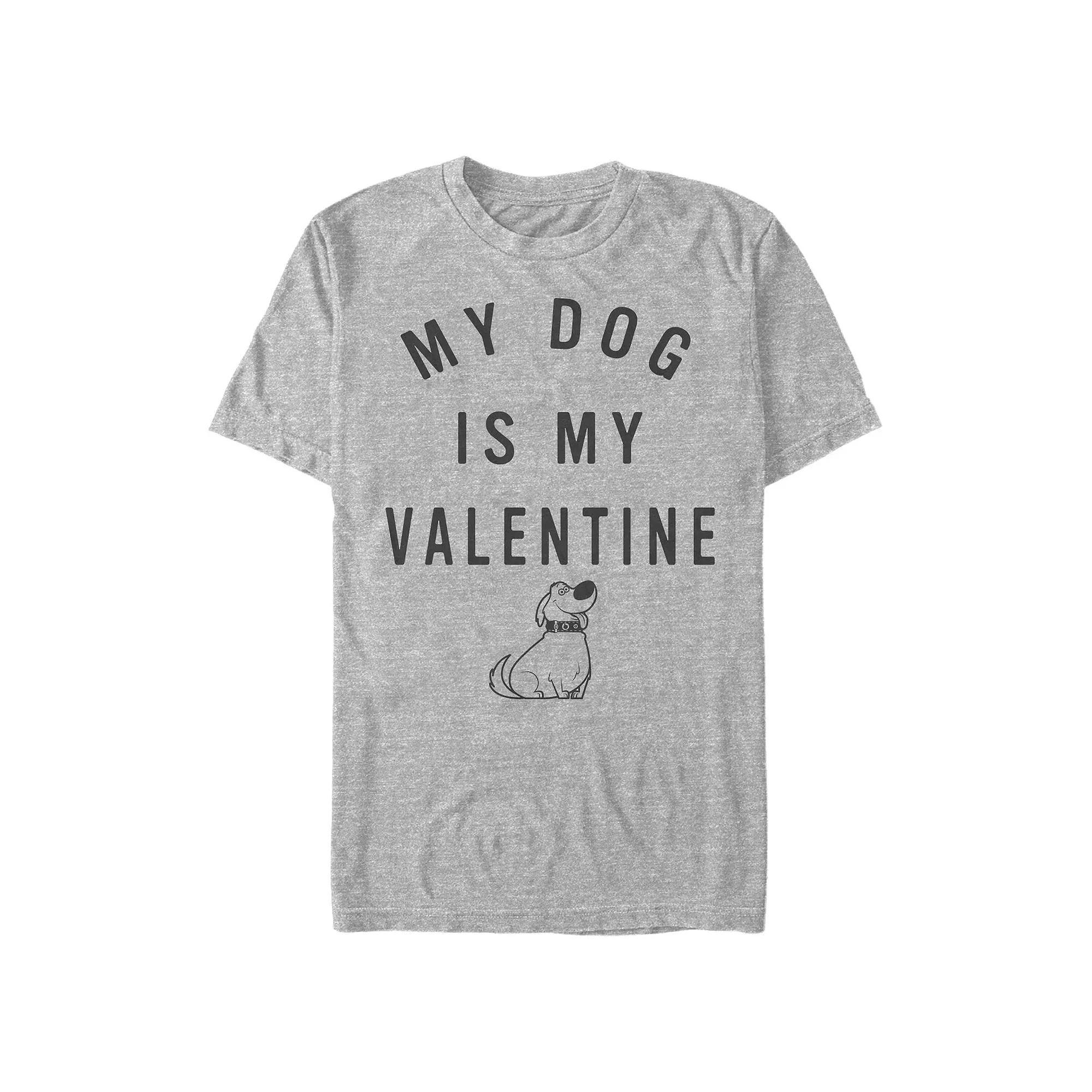 Disney's Up My Dog Is My Valentine Men's Graphic Tee, Size: Small, Athletic Grey Product Image