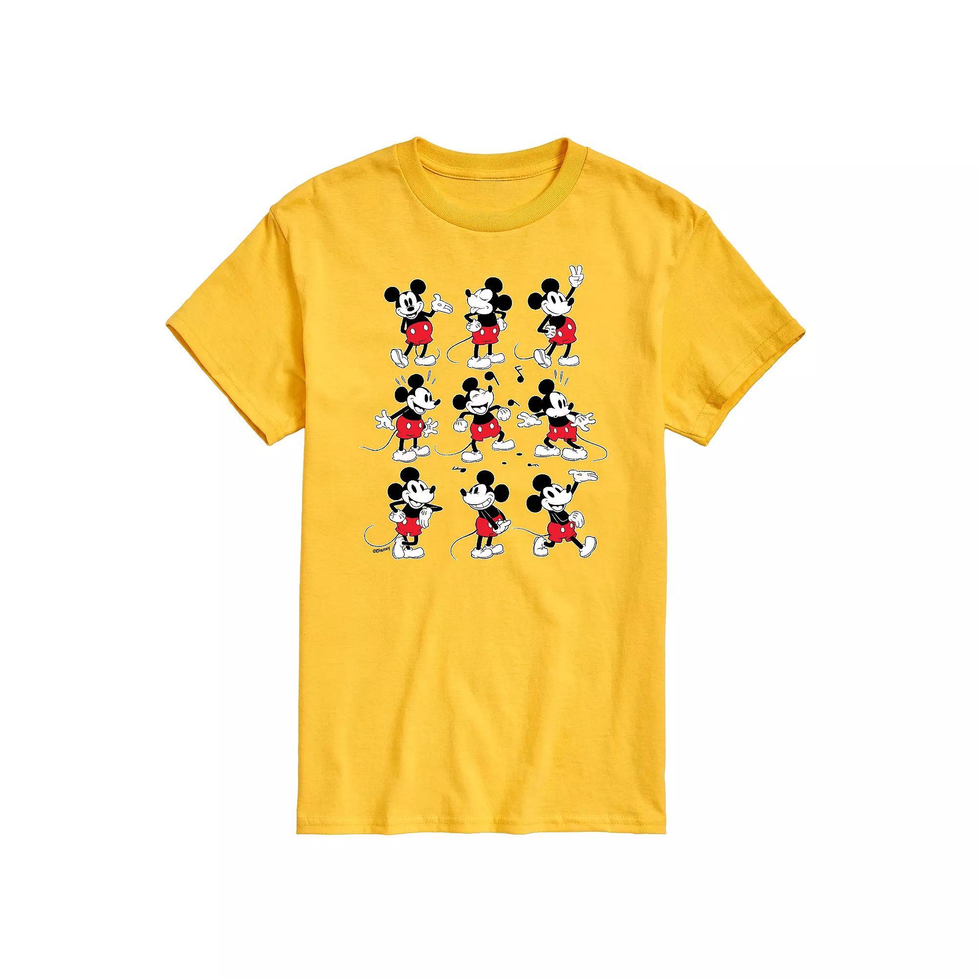 Disney's Mickey Mouse Men's Poses Grid Graphic Tee, Size: XXL, Beige Product Image