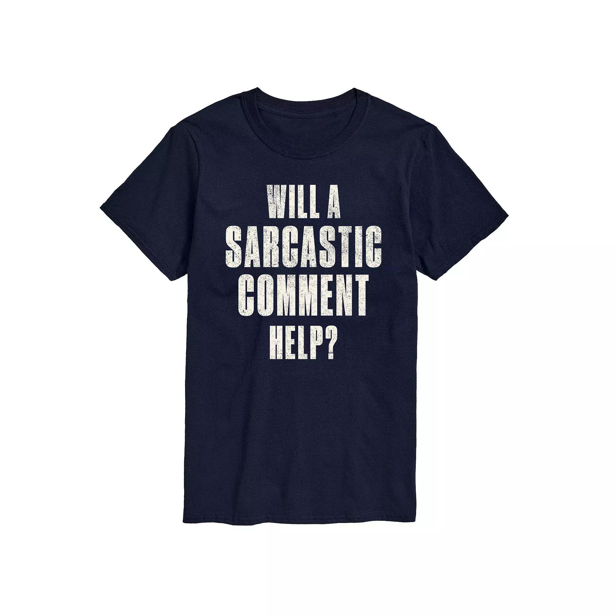 Big & Tall Sarcastic Comment Help Graphic Tee, Mens Blue Product Image
