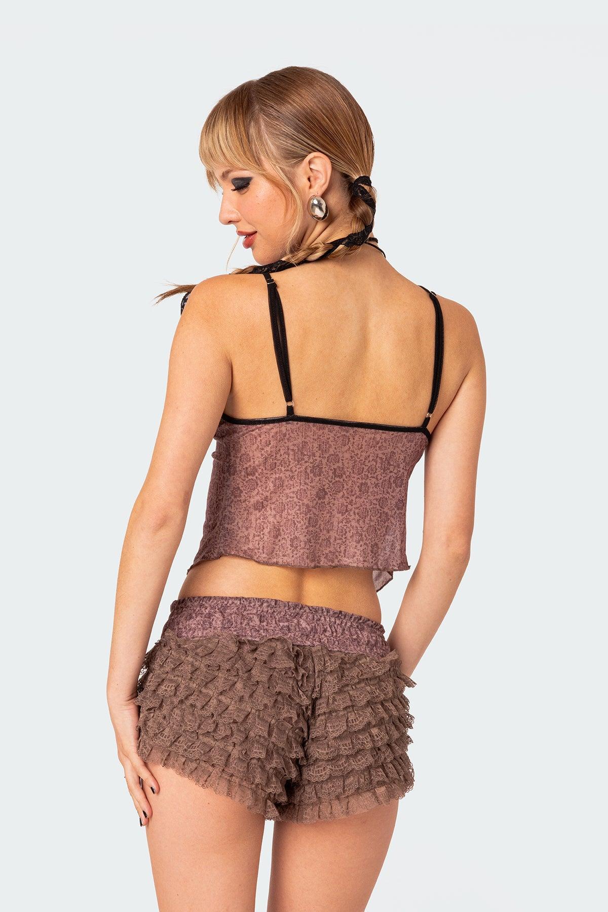 Janis Floral Ruffled Tank Top Product Image