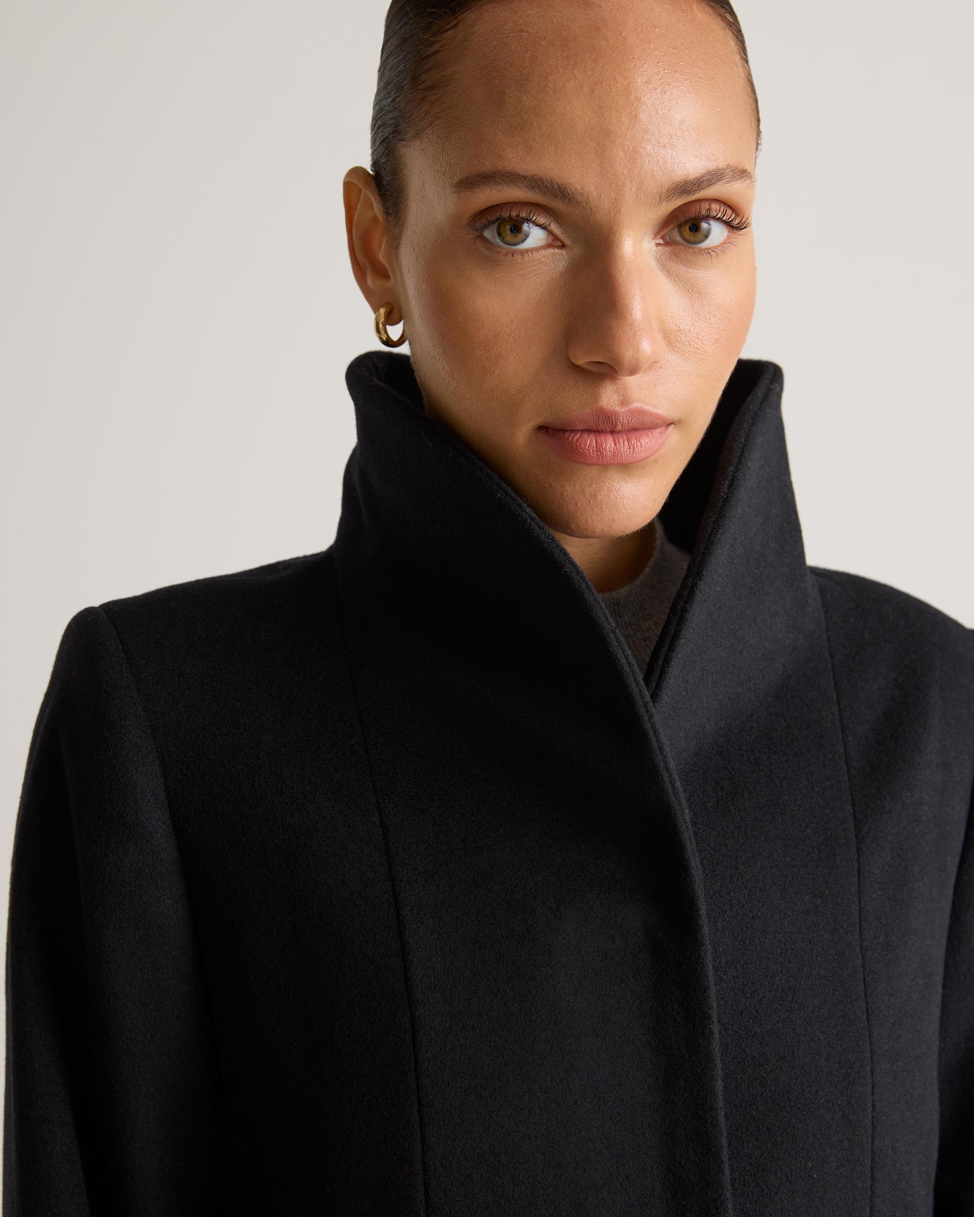 Quince | Women's Italian Wool Long Cocoon Coat Size XS, Wool/Nylon Product Image