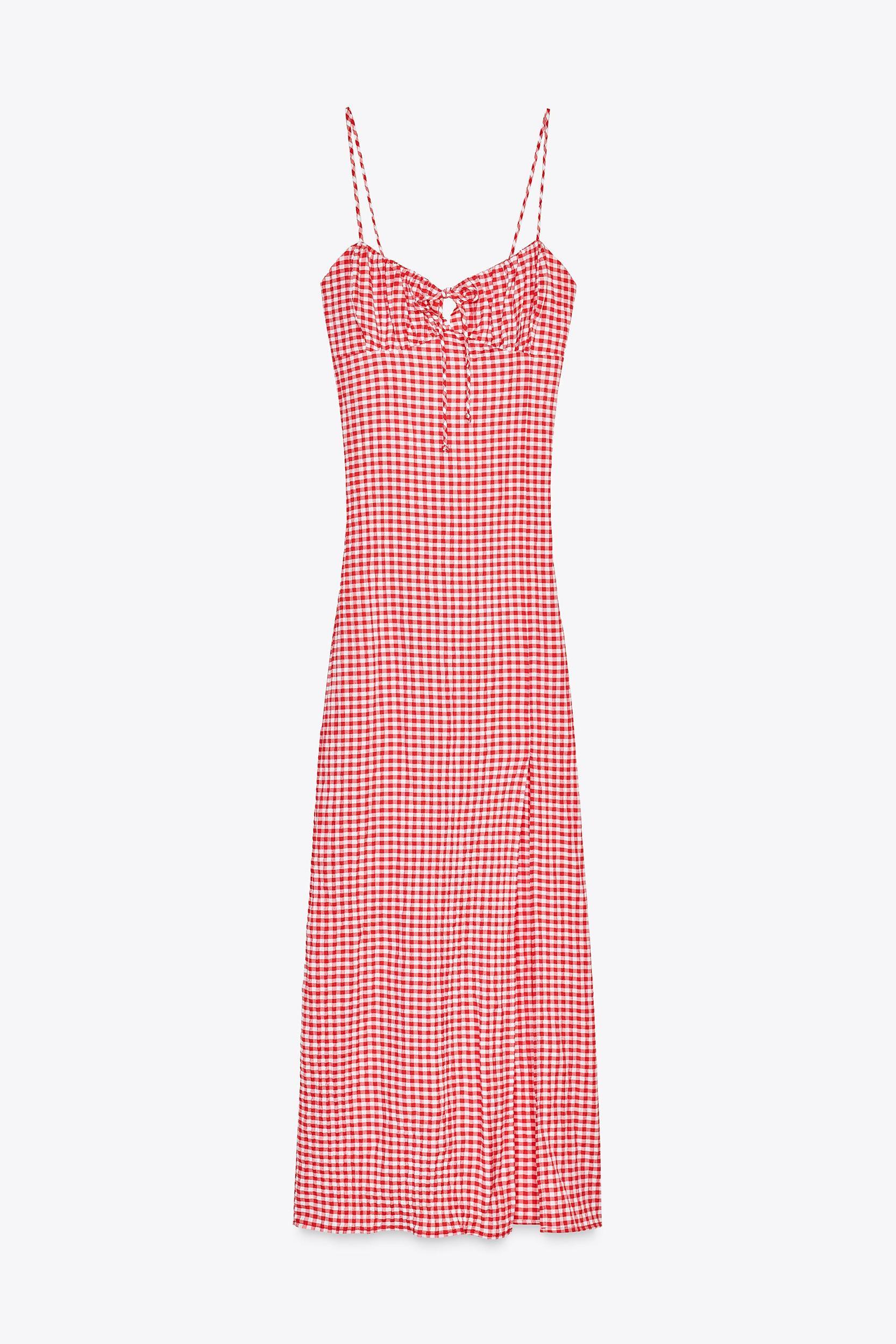 GINGHAM MIDI DRESS Product Image