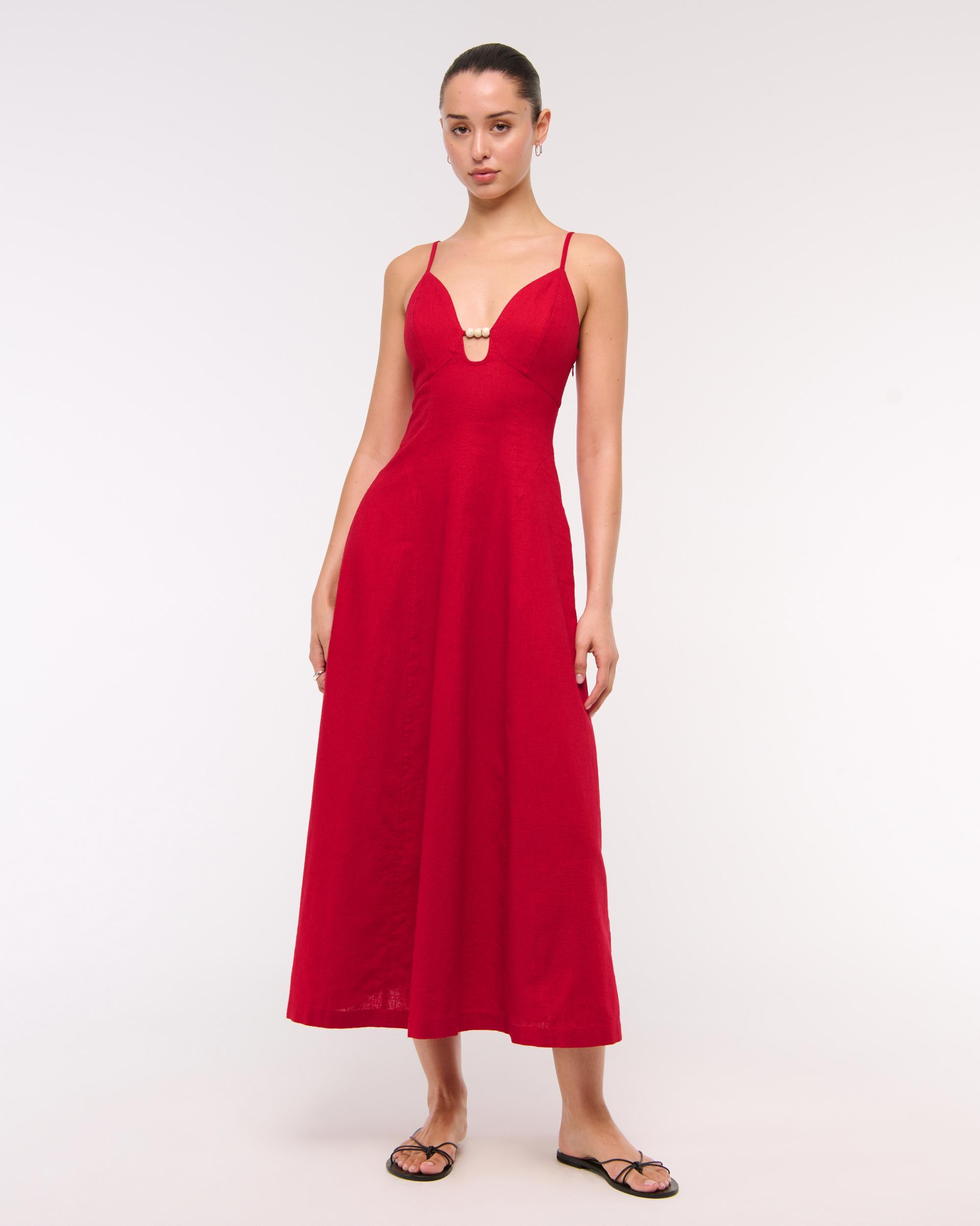 Beaded Flowy Midi Dress Product Image