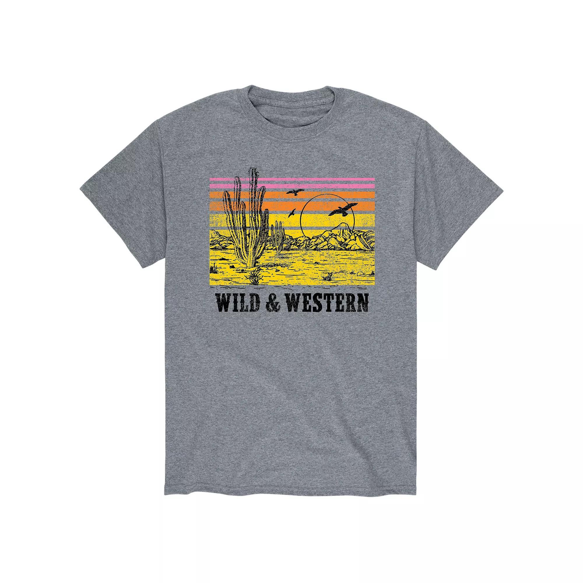 Men's Wild And Western Tee, Size: XXL, Gray Product Image