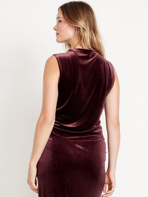 Mock-Neck Velvet Top Product Image