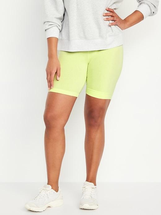High-Waisted Biker Shorts -- 8-inch inseam Product Image