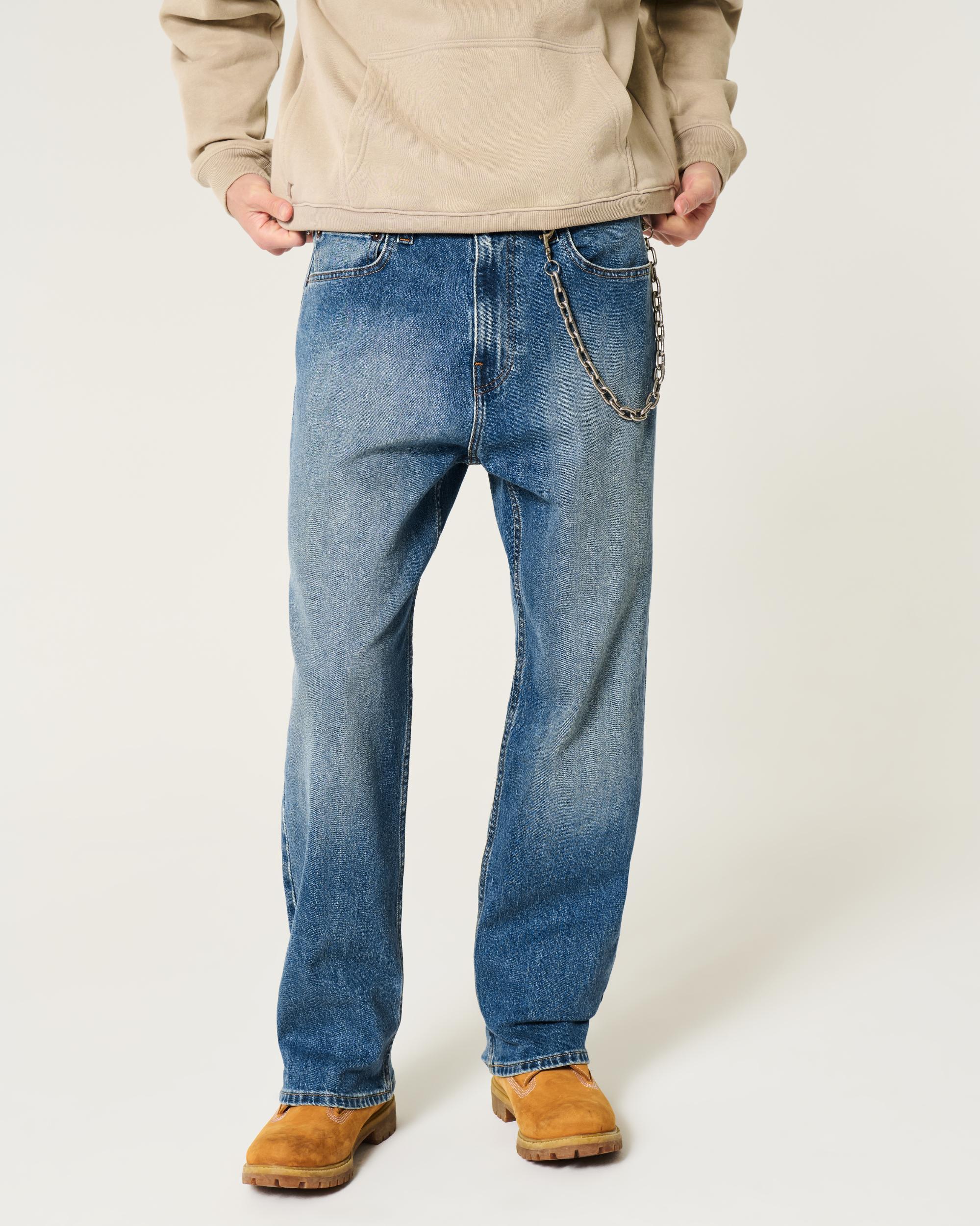Medium Wash Baggy Jeans Product Image