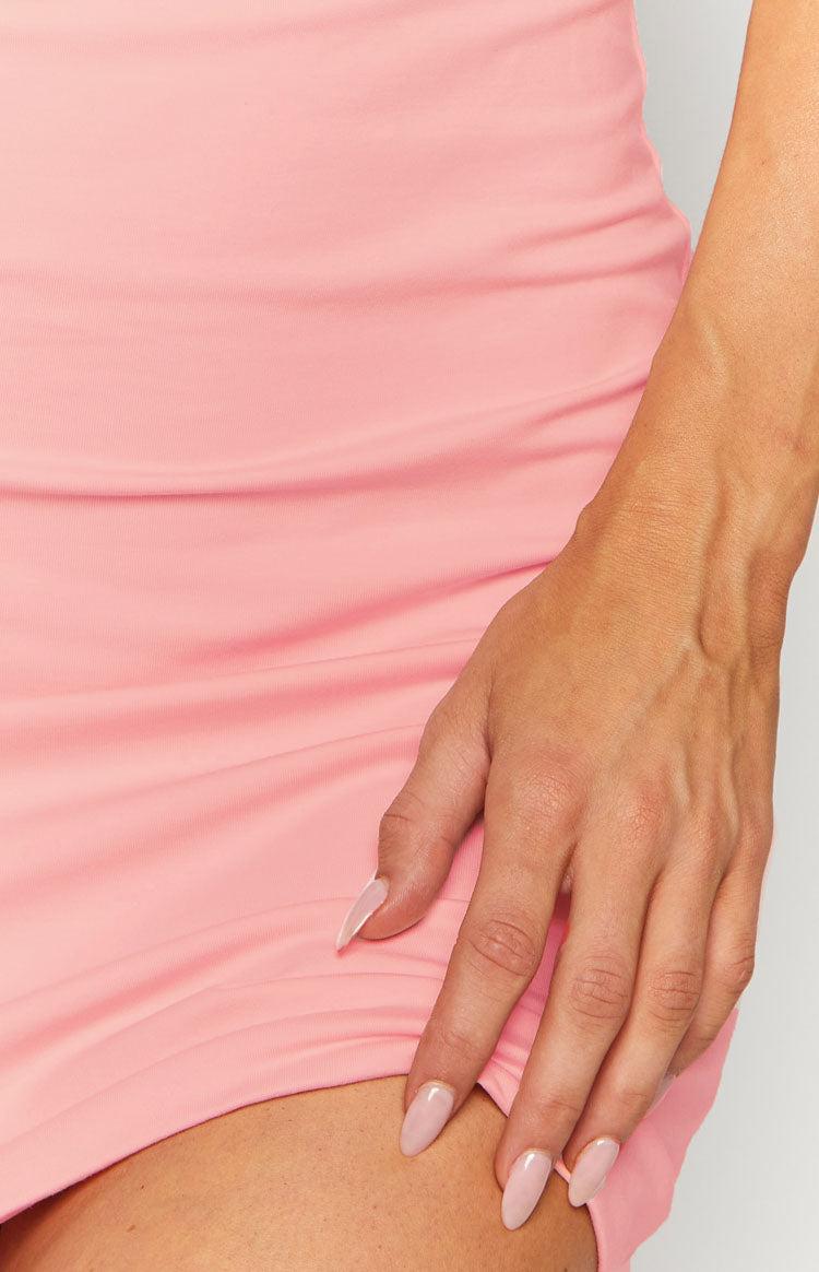Peta Pink and White Contrast Mini Dress Product Image