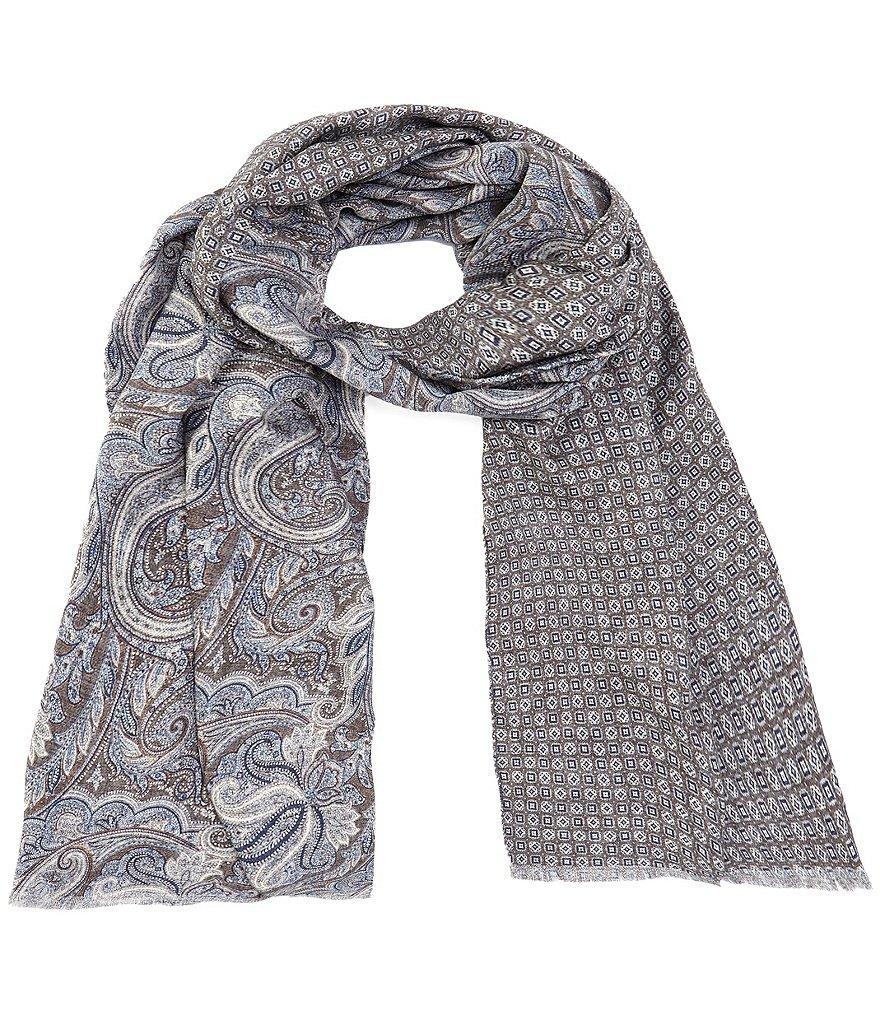 Cremieux Shape Paisley Silk Neck Scarf Product Image