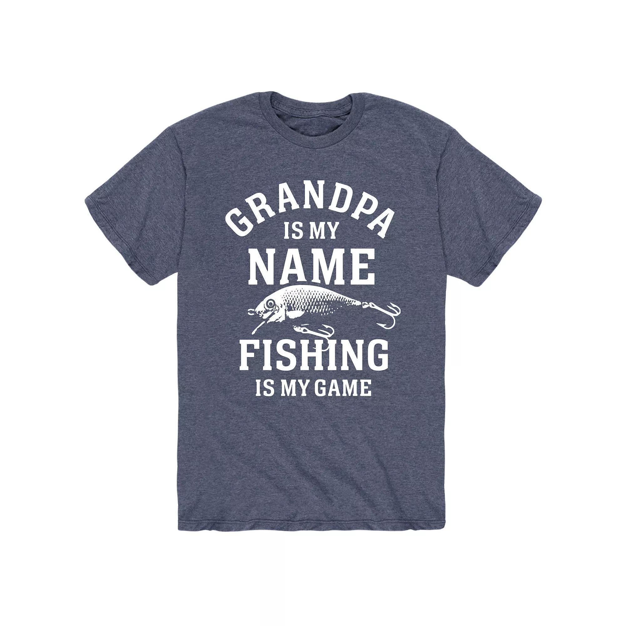 Men's Grandpa Fishing Game Tee, Size: Small, Blue Product Image