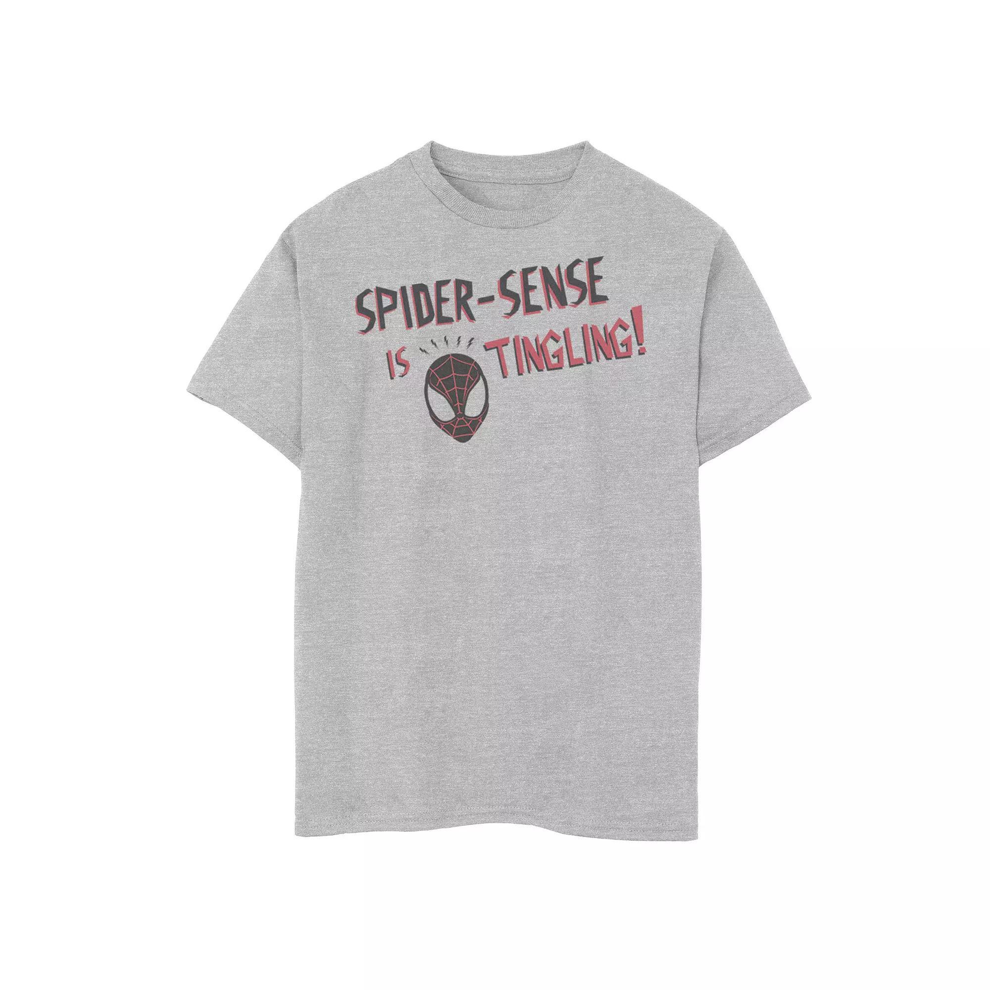 Boys 8-20 Marvel Spider-Man Spider Sense Is Tingling Graphic Tee, Boy's, Size: Medium, White Product Image