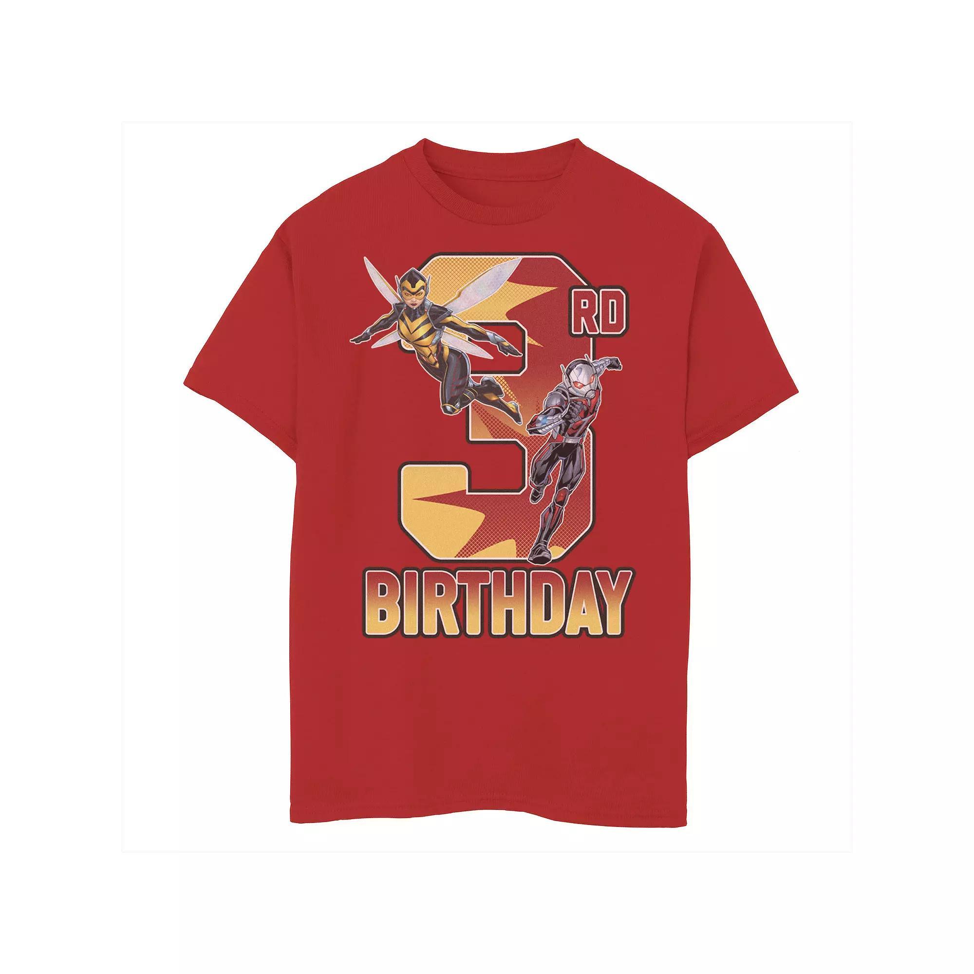 Boys 8-20 Marvel Ant-Man & Wasp 3rd Birthday Graphic Tee, Boy's, Size: Small, Red Product Image