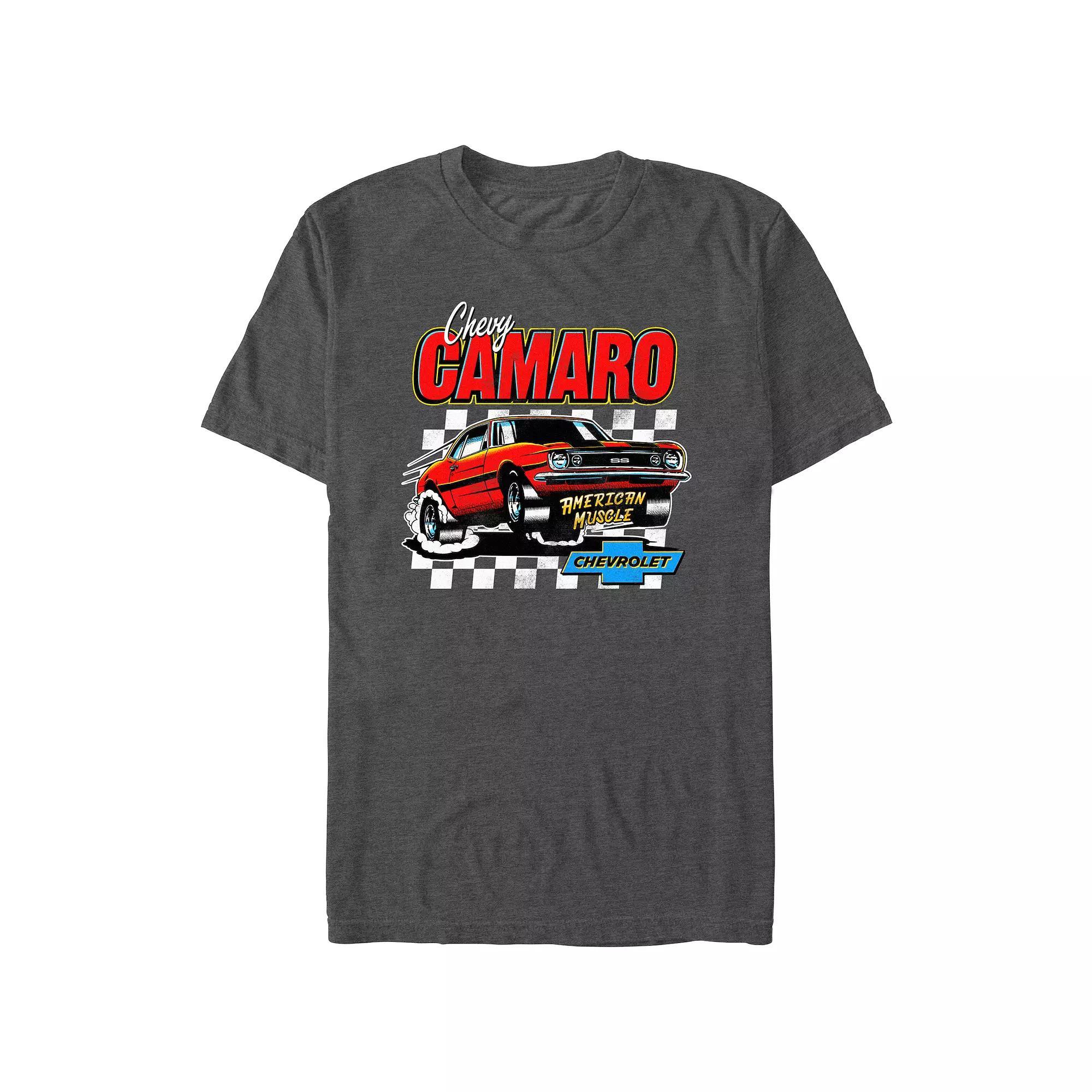 Men's Chevy Camaro Racing American Muscle Graphic Tee, Size: Large, Grey Heather Product Image