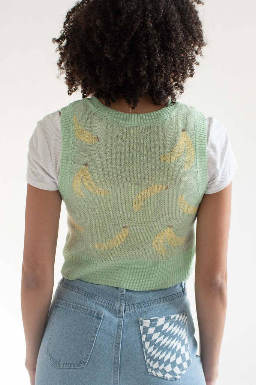 Green Bananas Sweater Vest Product Image