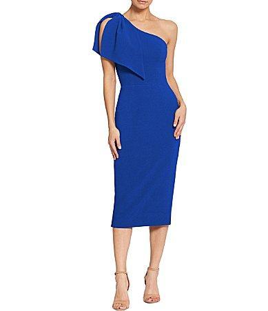 Dress the Population Tiffany One Shoulder Midi Dress Product Image