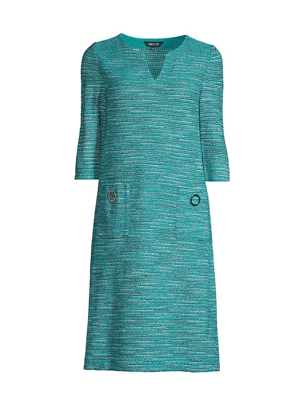 Womens Tweed Knit Heritage-Fit Shift Dress Product Image