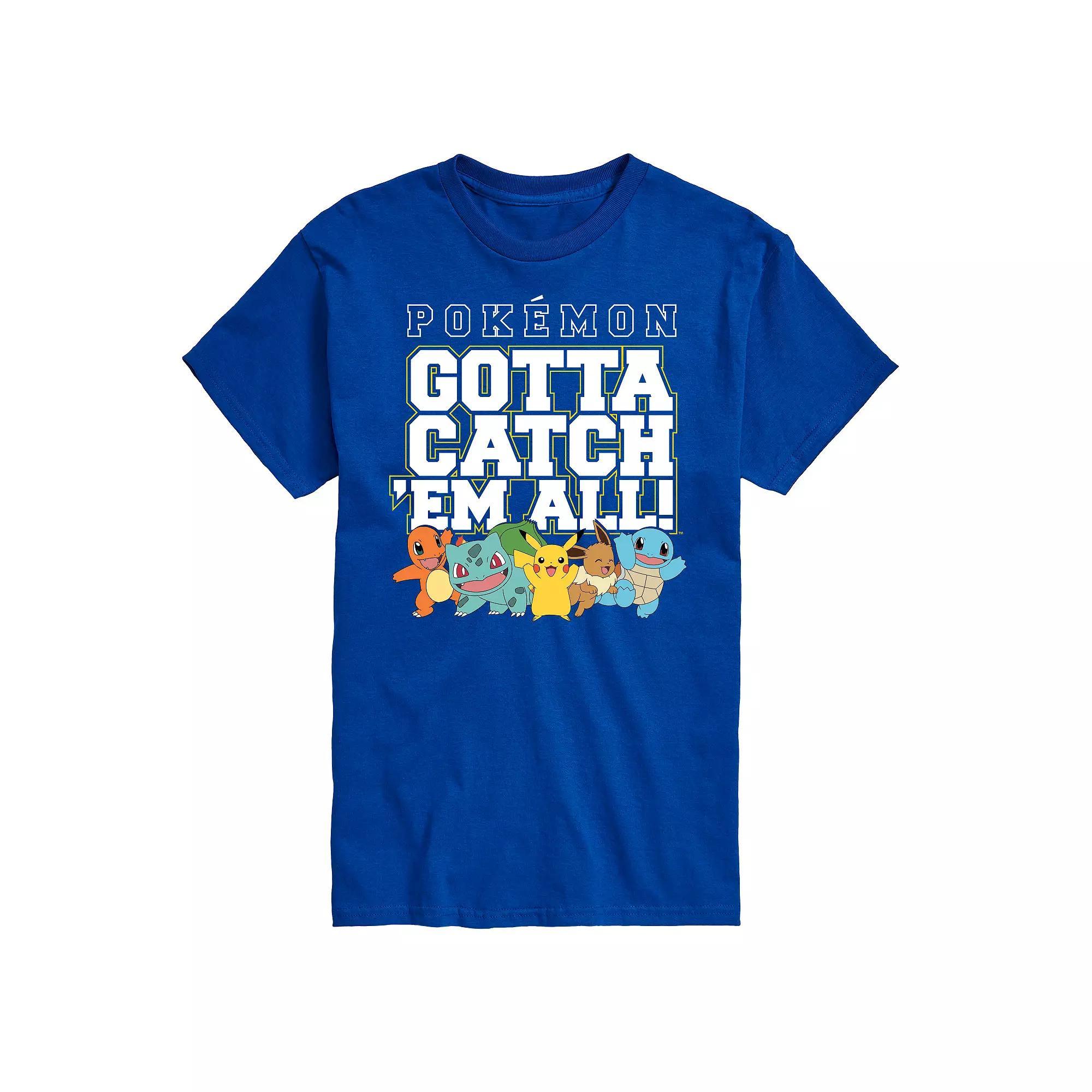Big & Tall Pokemon Group Graphic Tee, Men's, Size: XXL Tall, Blue Product Image