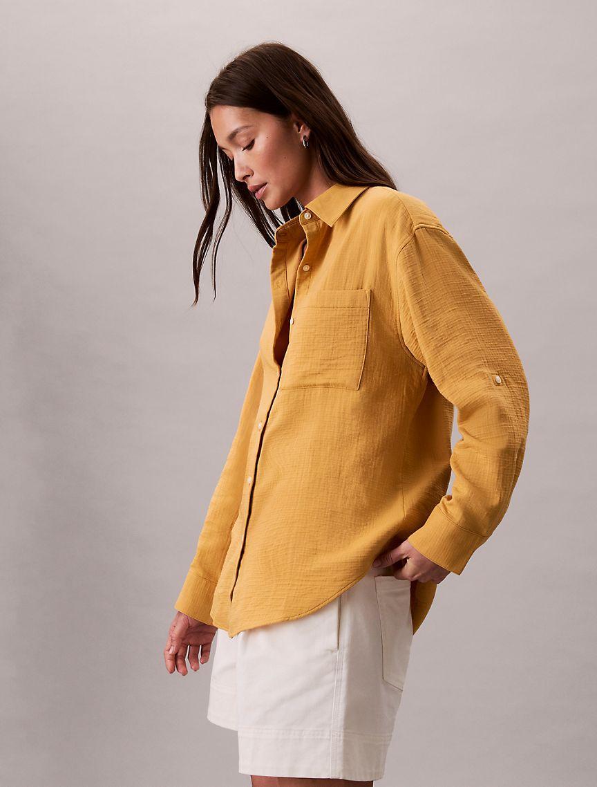 Double Gauze Roll Tab Shirt Product Image