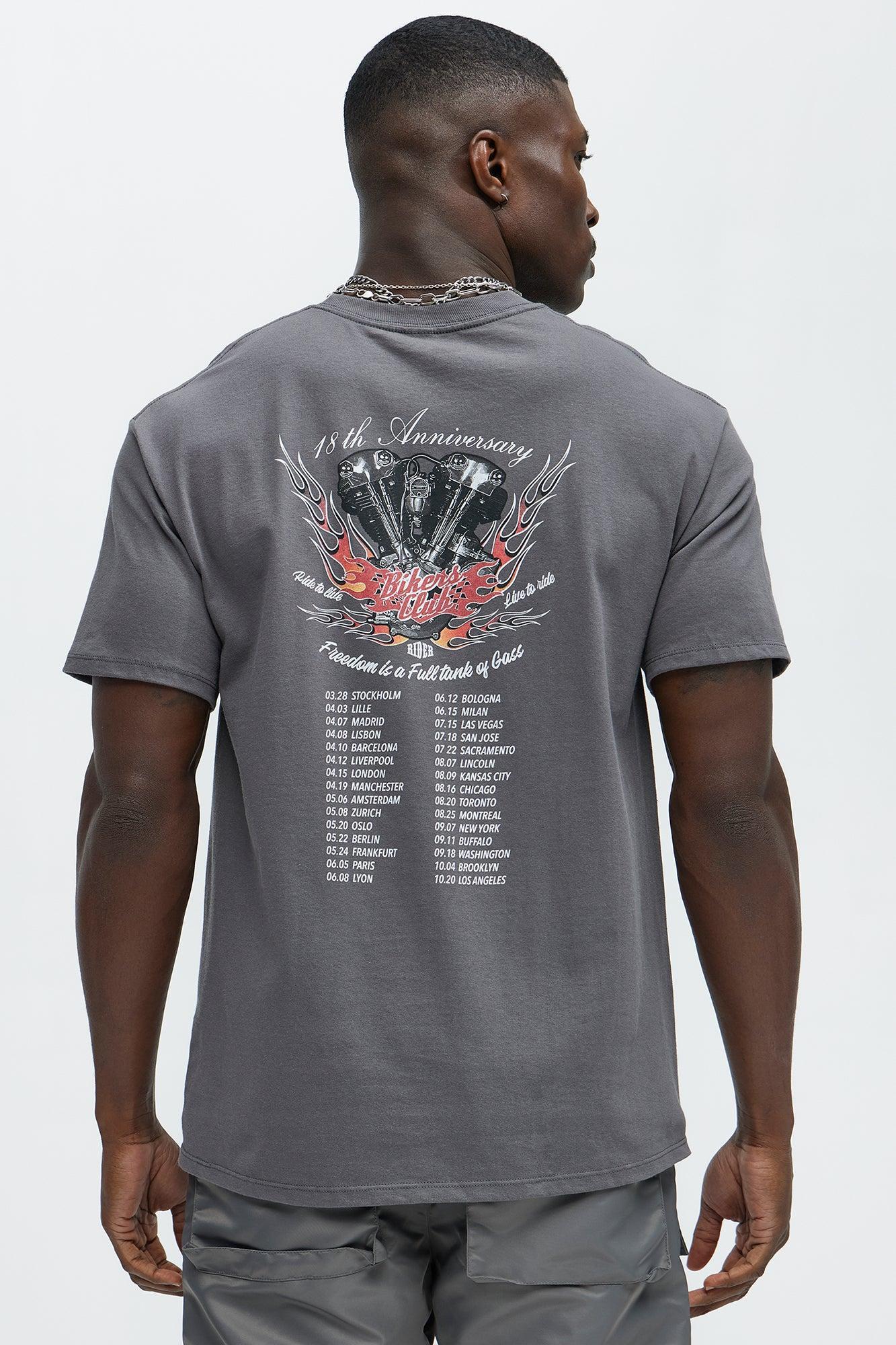 Bikers Club 18th Anniversary Short Sleeve Tee - Charcoal Product Image