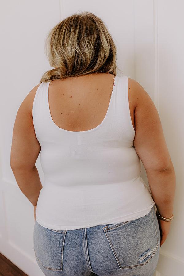 Simply Luxe Tank in White Curves Product Image