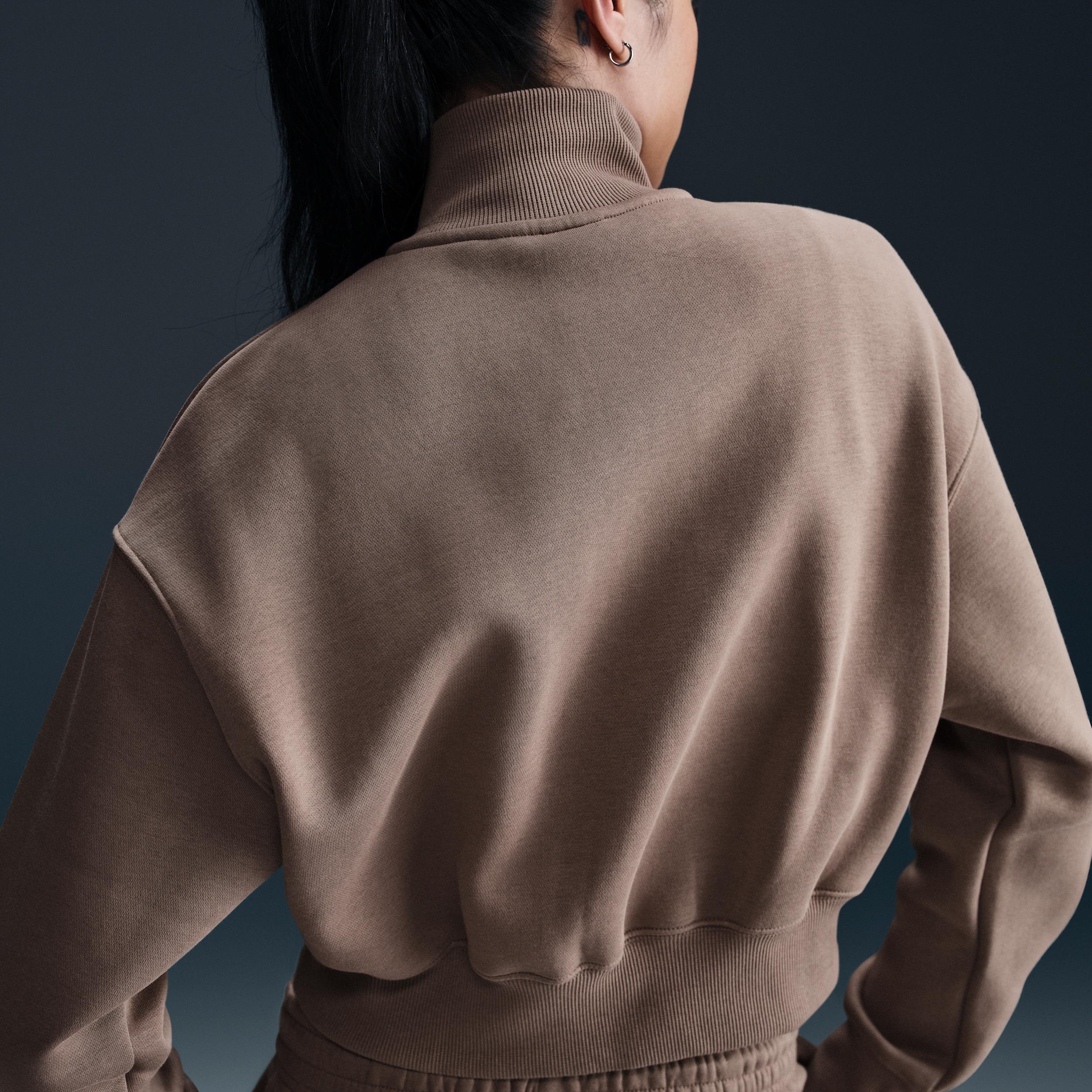 Women's Nike Sportswear Phoenix Fleece 1/4-Zip Cropped Sweatshirt Product Image