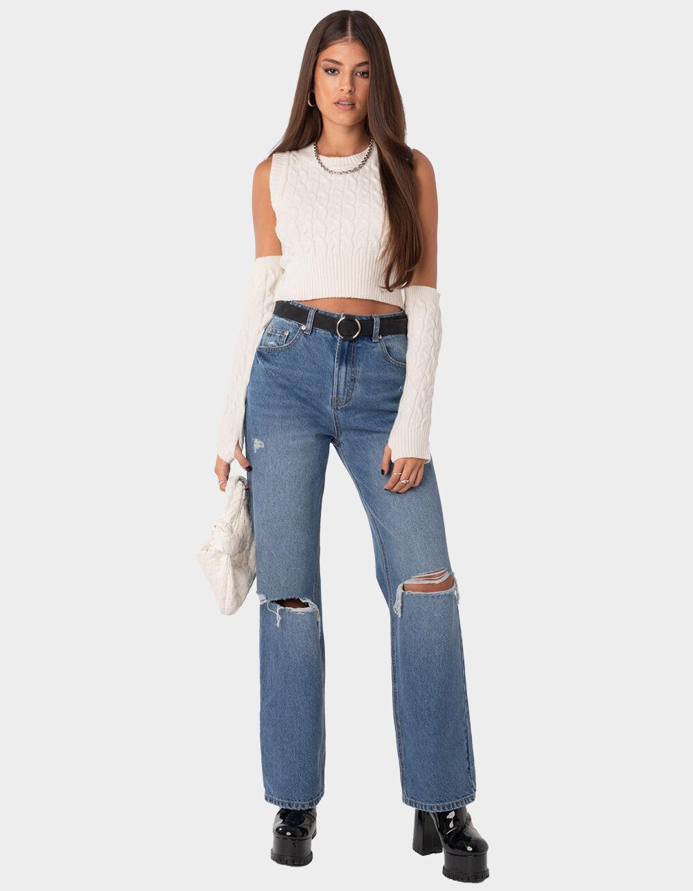 EDIKTED Lori High Rise Wide Leg Jeans Product Image