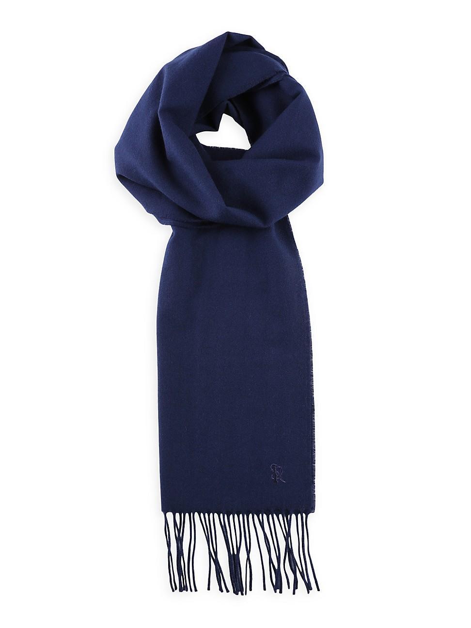 Mens Cashmere Embroidered Monogram Scarf Product Image