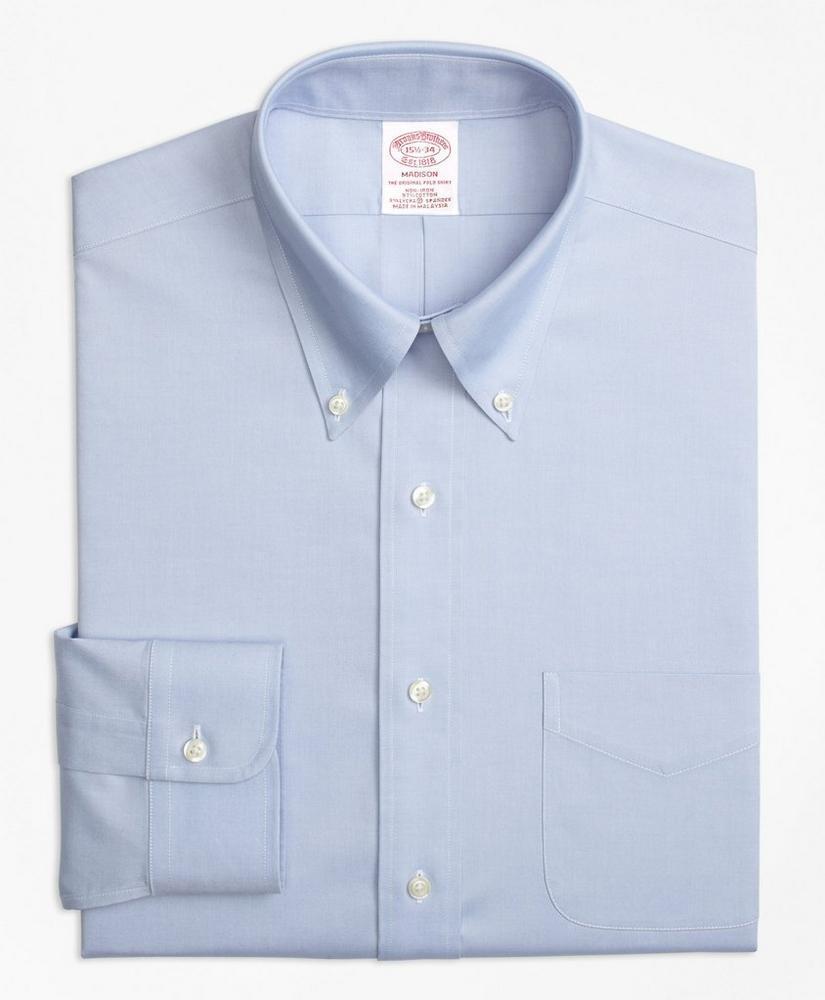 Stretch Madison Relaxed-Fit Dress Shirt, Non-Iron Pinpoint Button-Down Collar Product Image