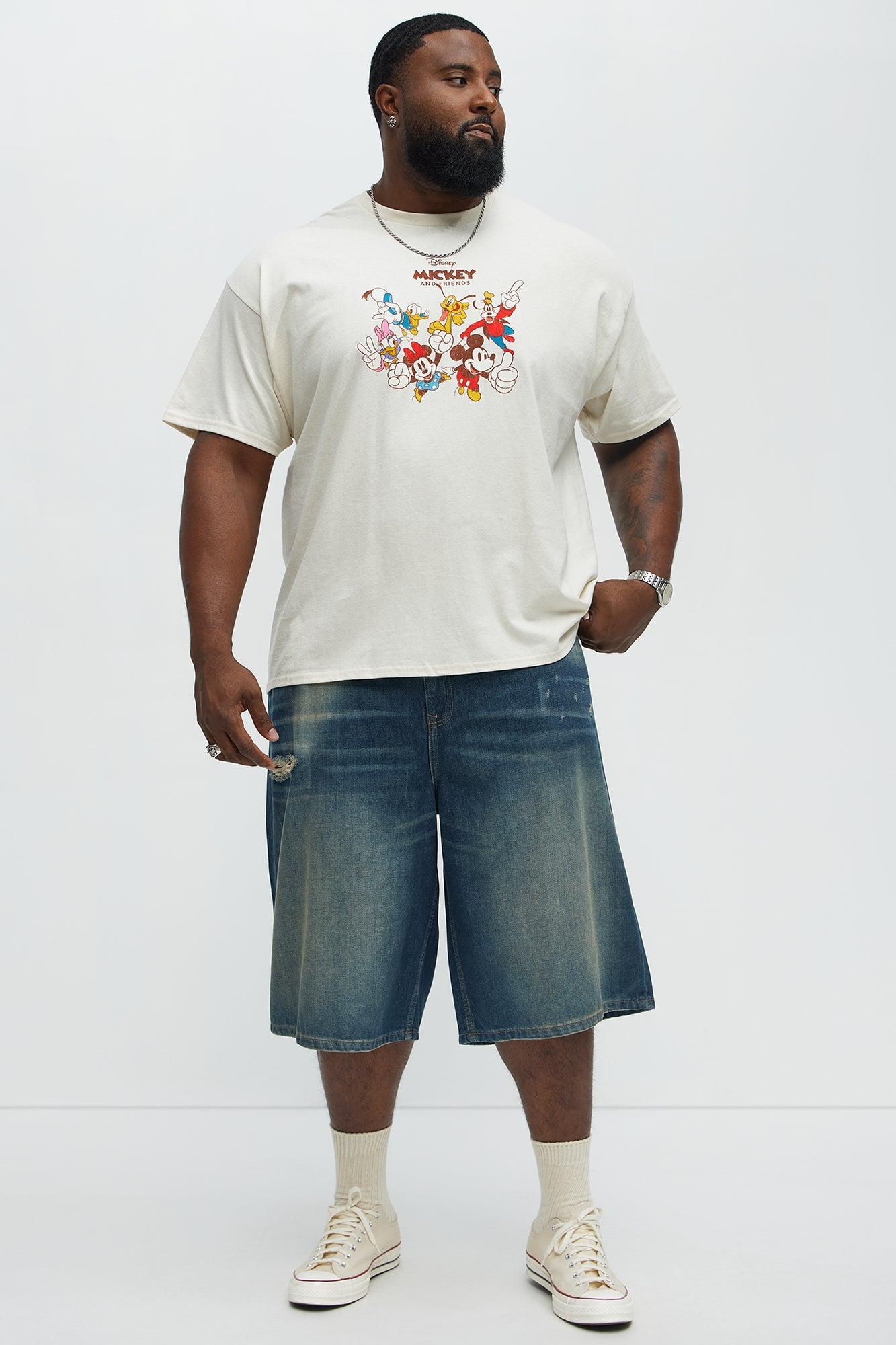 Don't Hate Baggy Relaxed Denim Shorts - Dark Wash Product Image