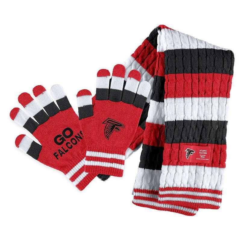 Womens WEAR by Erin Andrews Arizona Cardinals Striped Scarf & Gloves Set Product Image