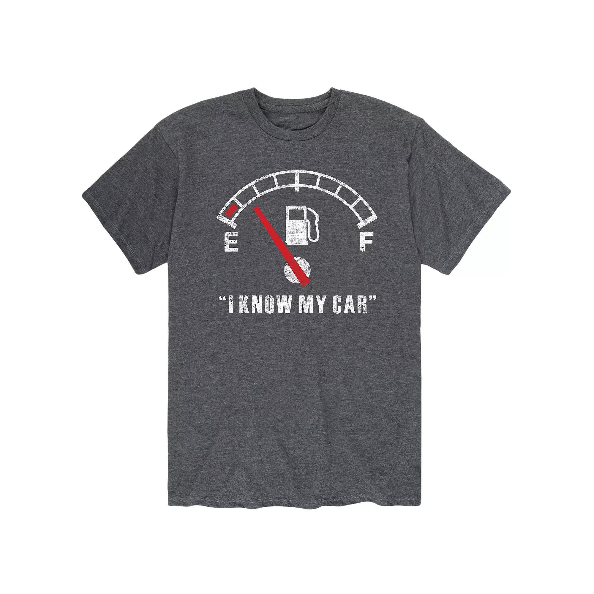 Mens I Know My Car Tee Heather Grey Product Image