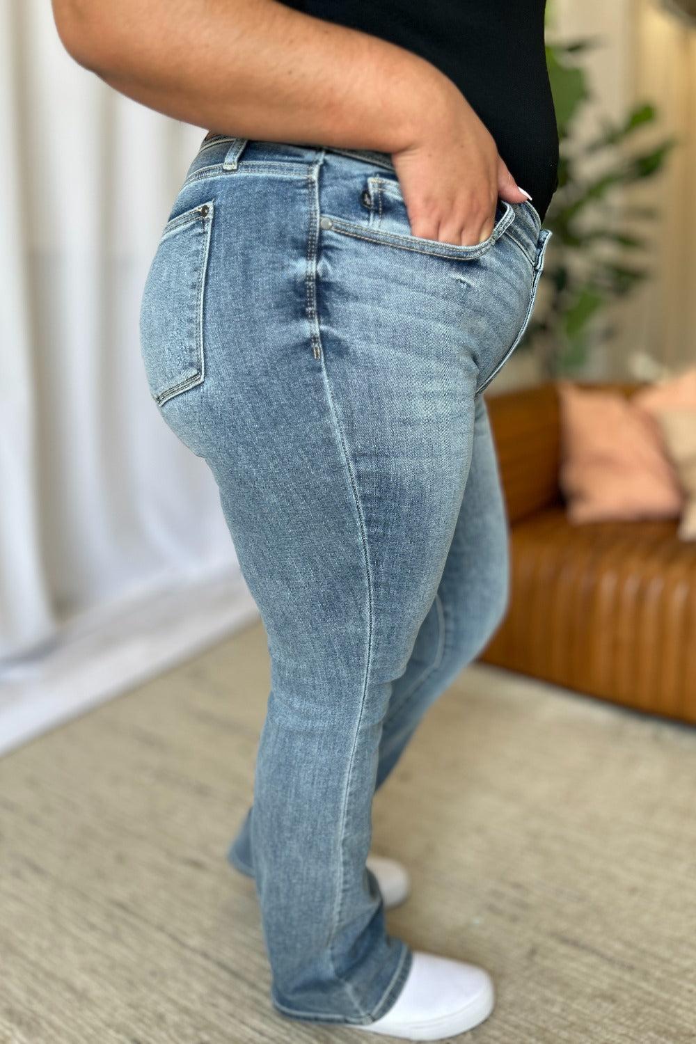 Renae Mid-Rise Nondistressed Bootcut Judy Blue Jeans - ONLINE EXCLUSIVE! Product Image